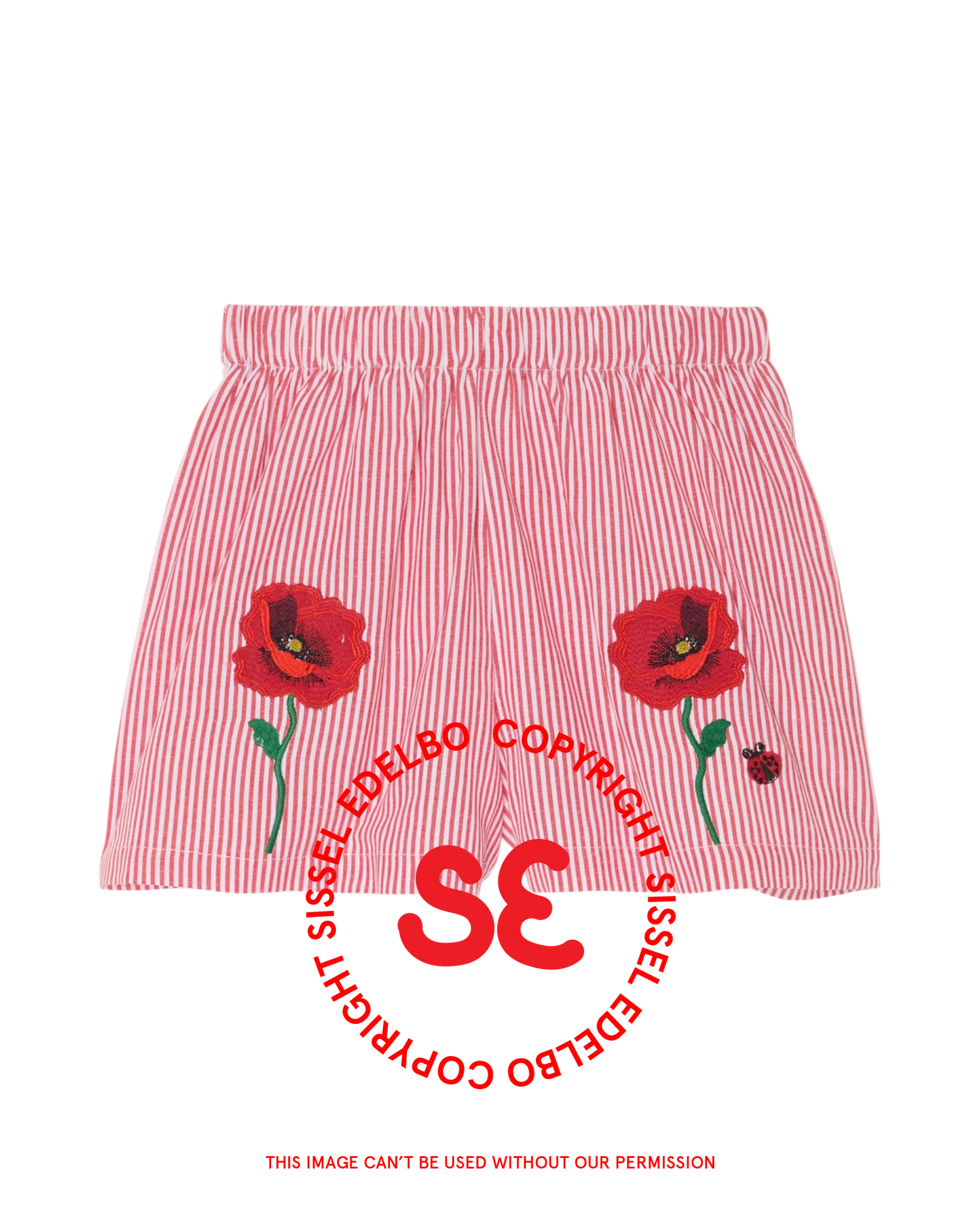 Elisa MINI Shorts - Poppy Stripes