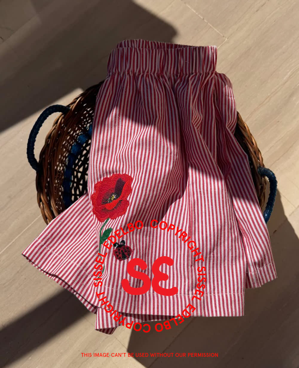 Elisa MINI Shorts - Poppy Stripes