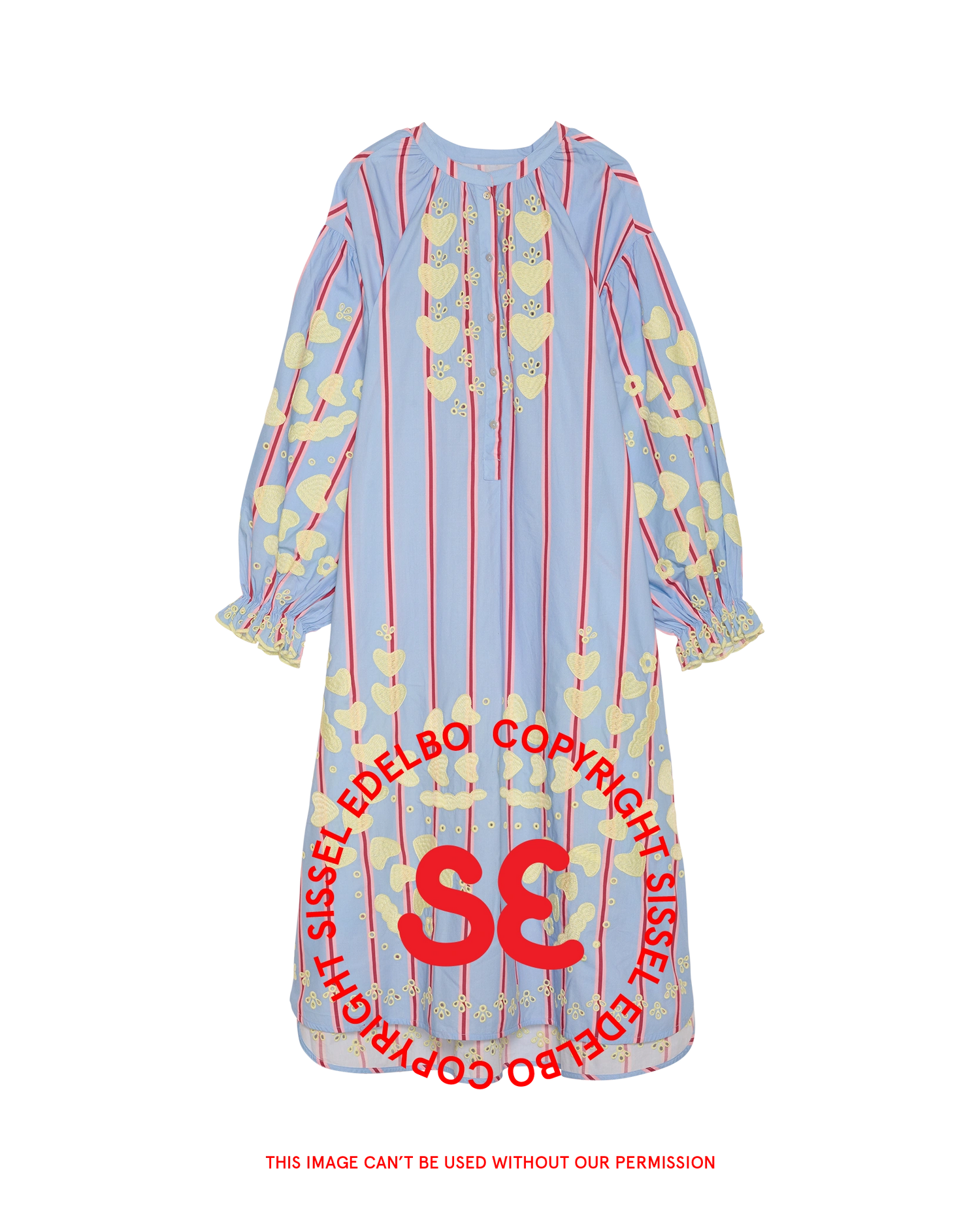 Elisabeth Dress - Bluebell Stripes