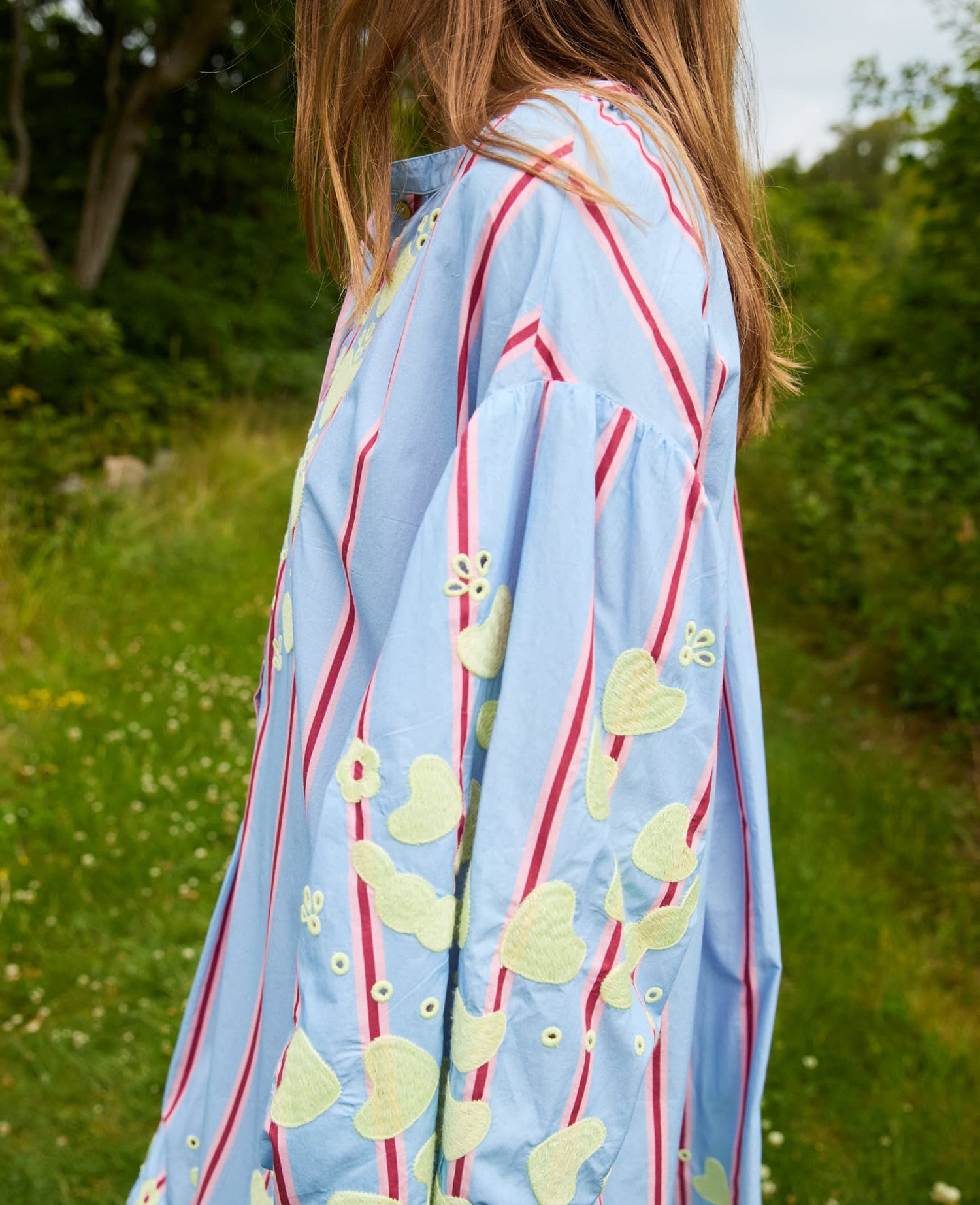 Elisabeth Dress - Bluebell Stripes