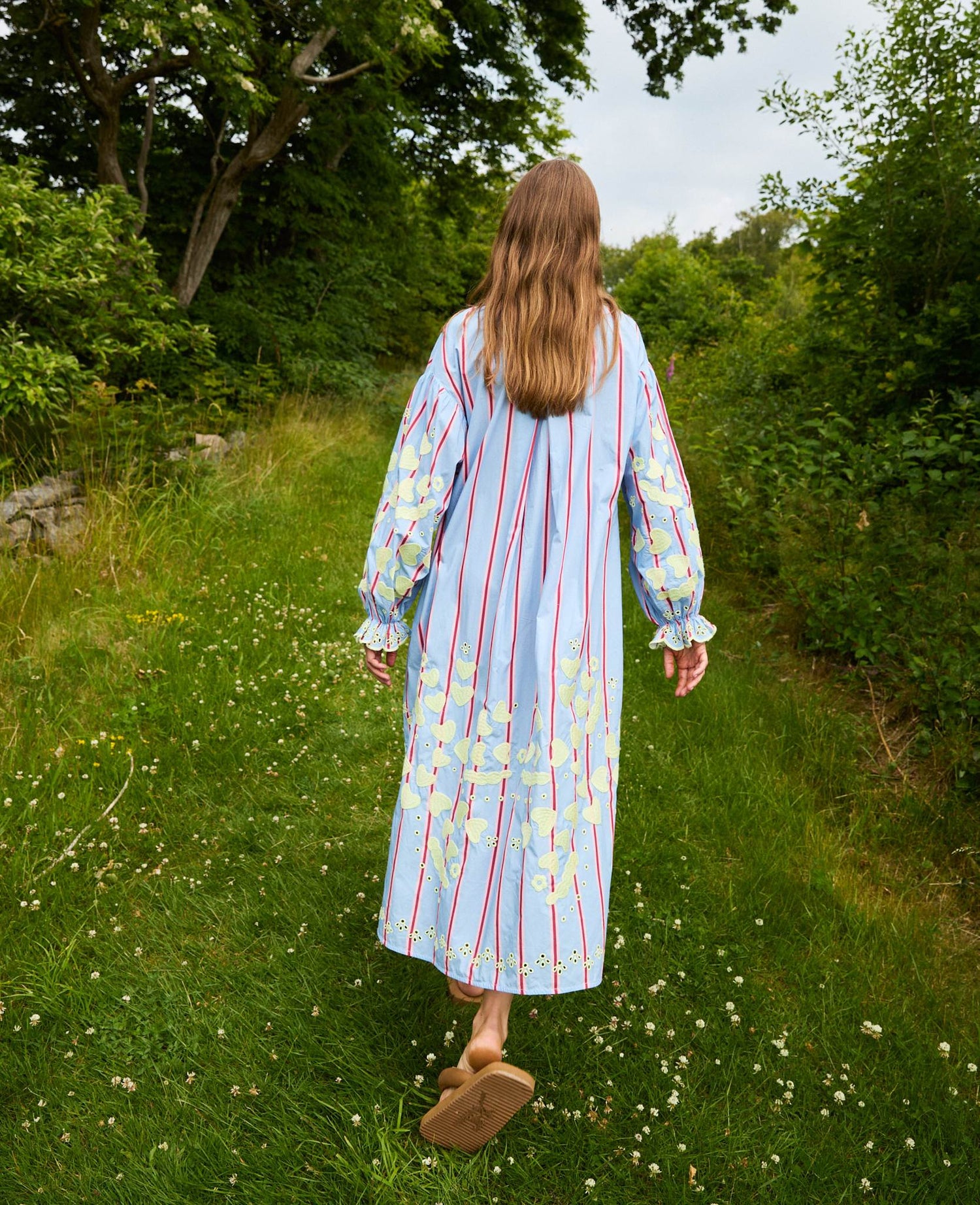 Elisabeth Dress - Bluebell Stripes