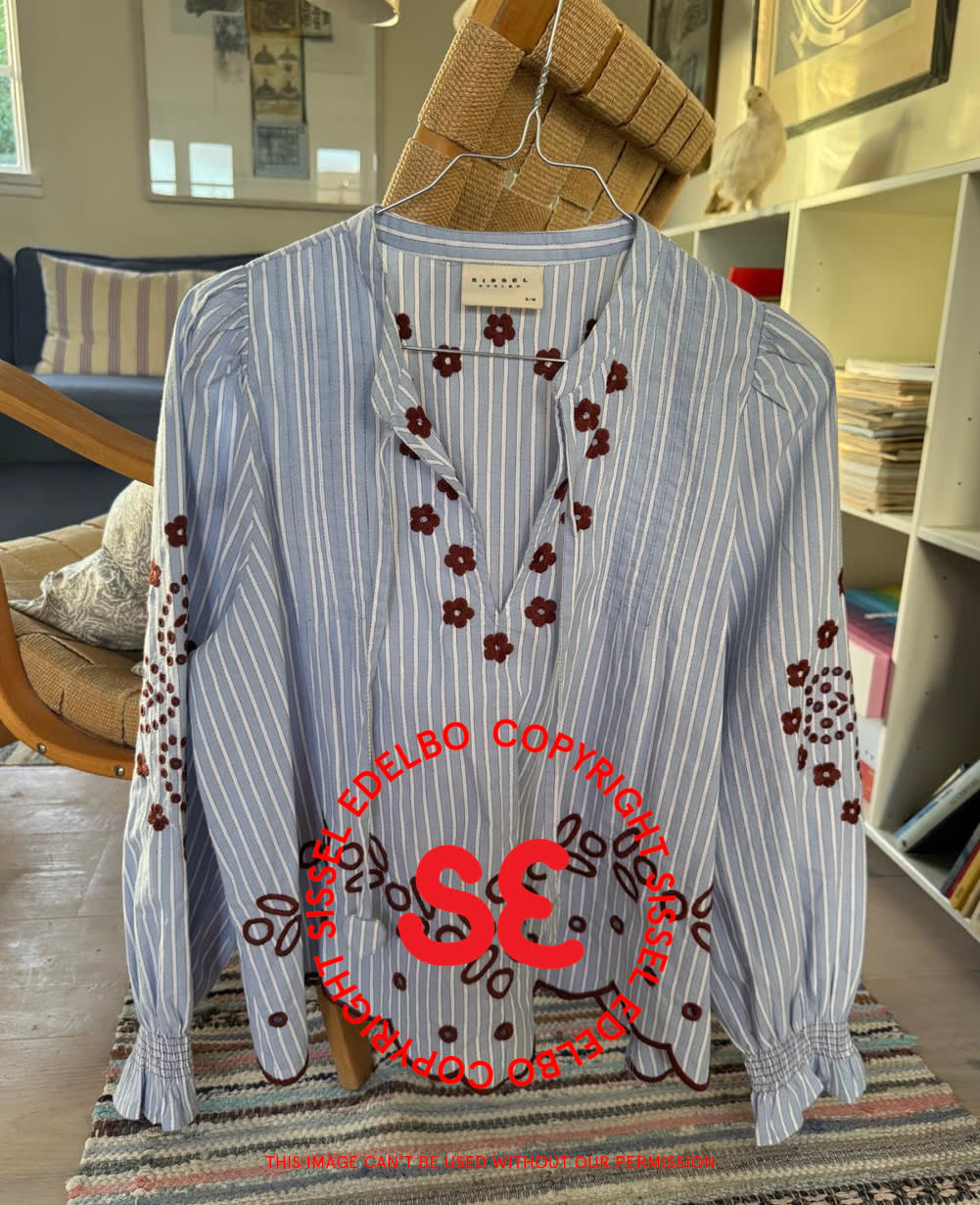 Elvina Top - Blue Stripes