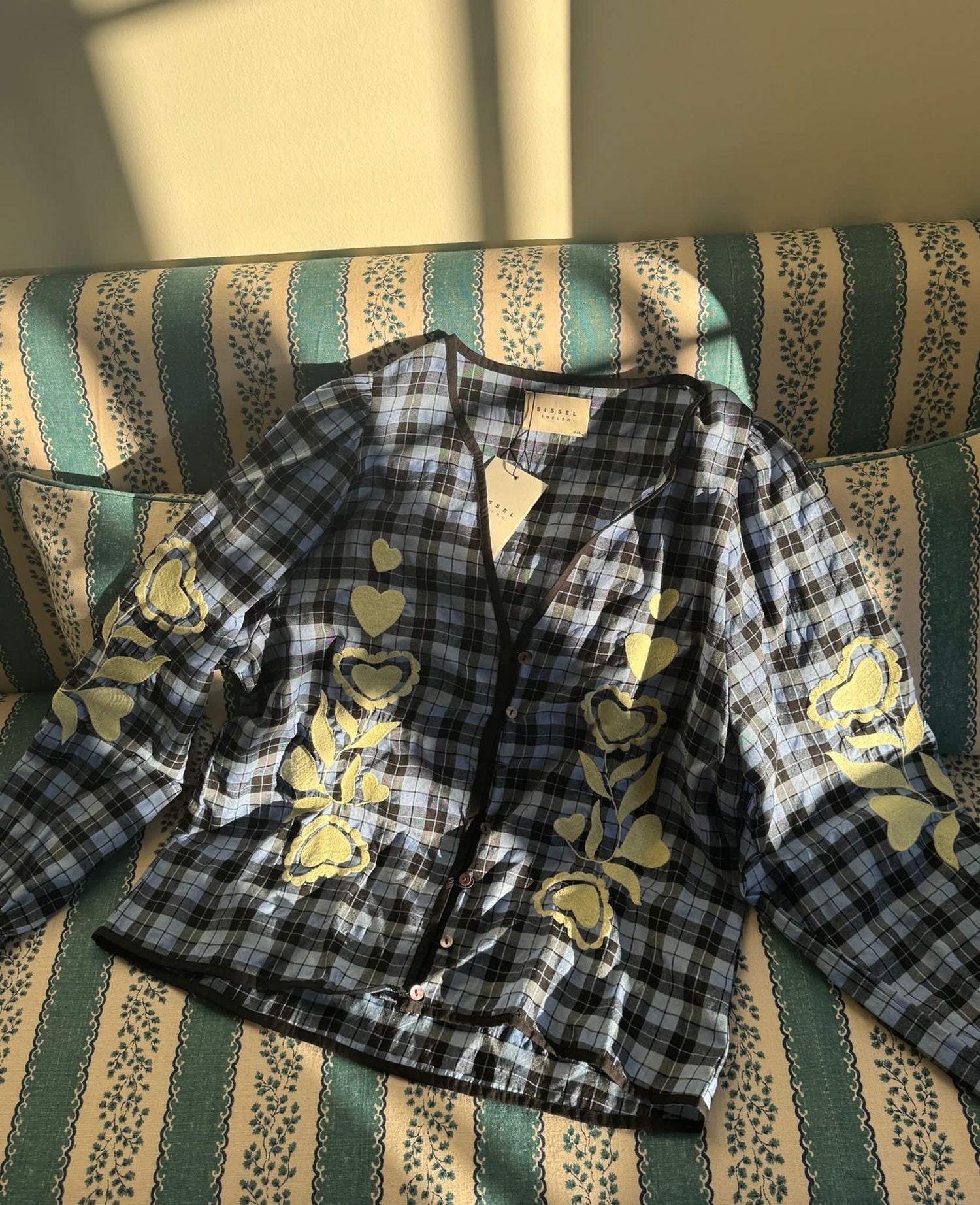 Fran Top - Blue Checks