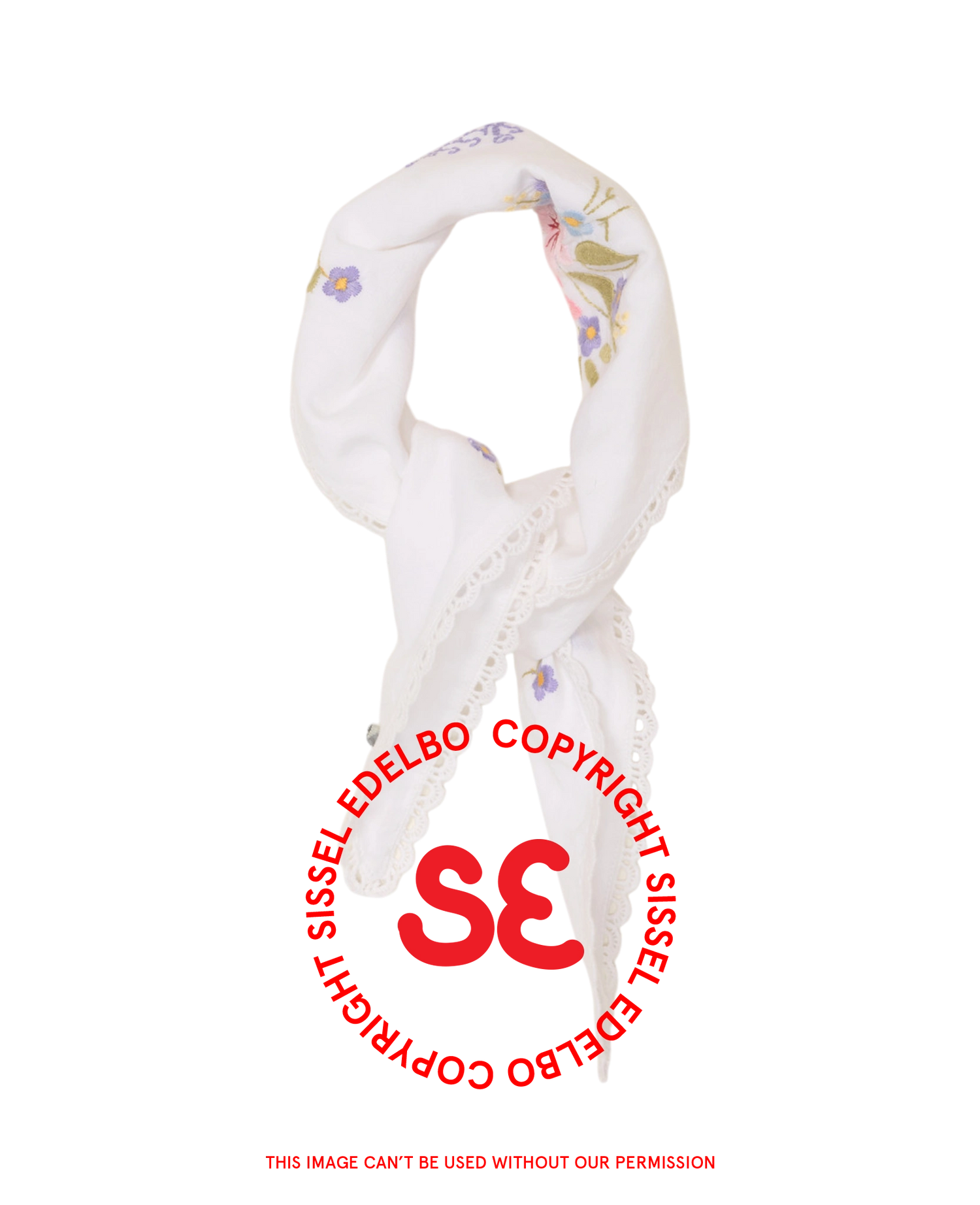 Gita Headscarf - White Floral