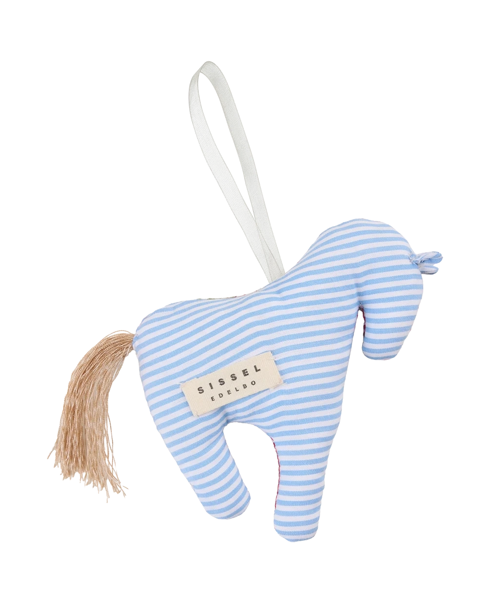 Hellen Horse Ornament - Blue Stripes