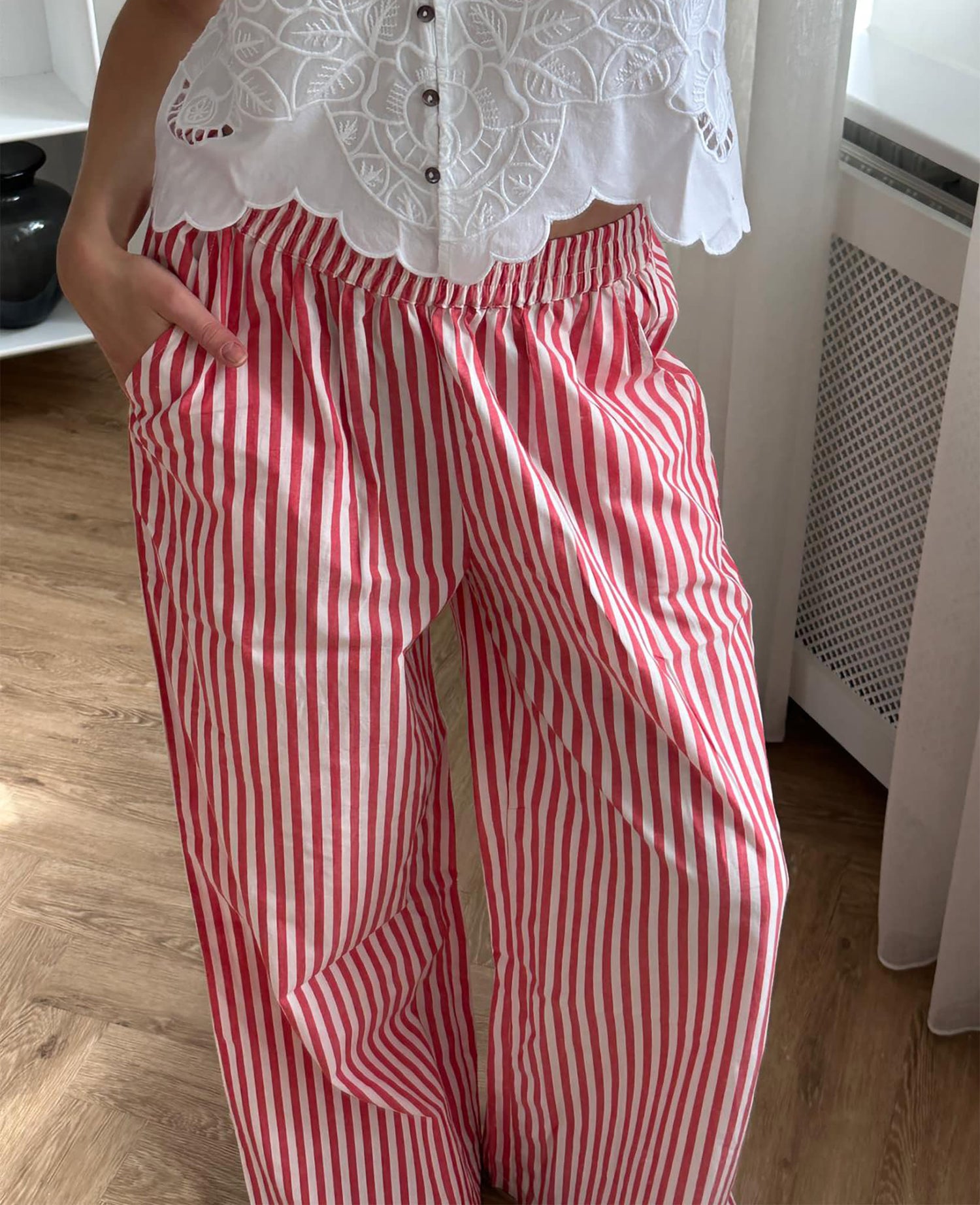 Hilde Pants - Red White
