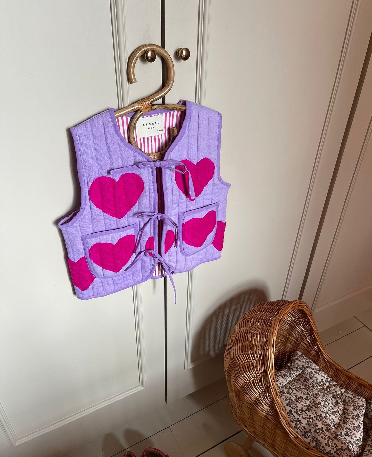 Honey MINI Vest - Pink Hearts