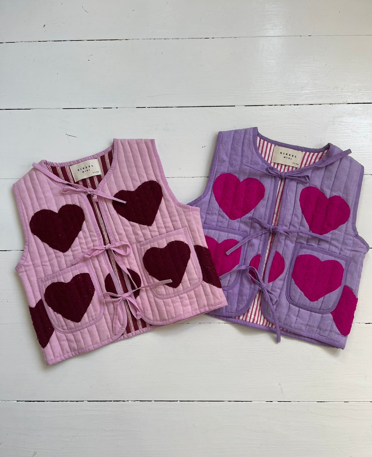 Honey MINI Vest - Pink Hearts