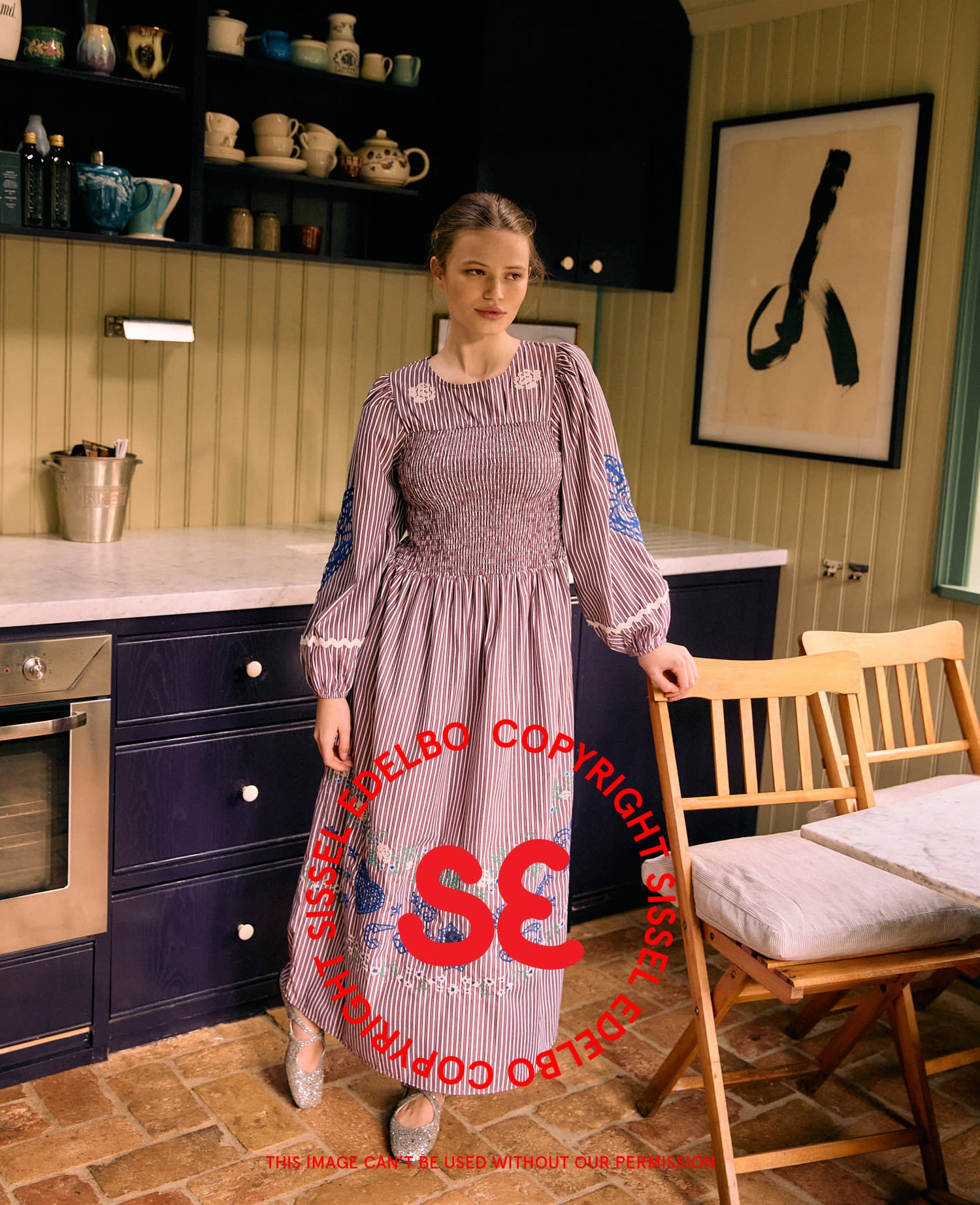 Ivy Dress - Purple Stripes