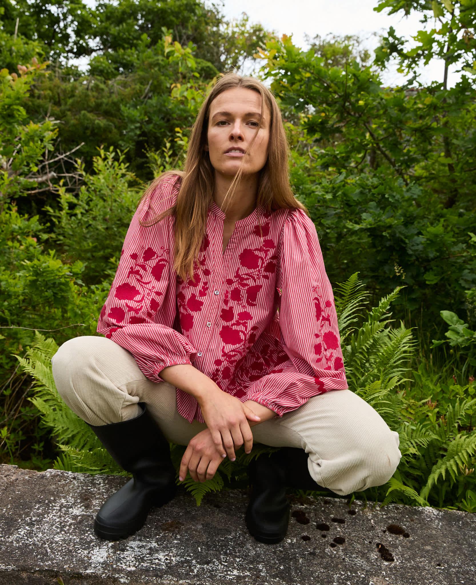 Juliane Top - Red Stripes – SISSEL EDELBO