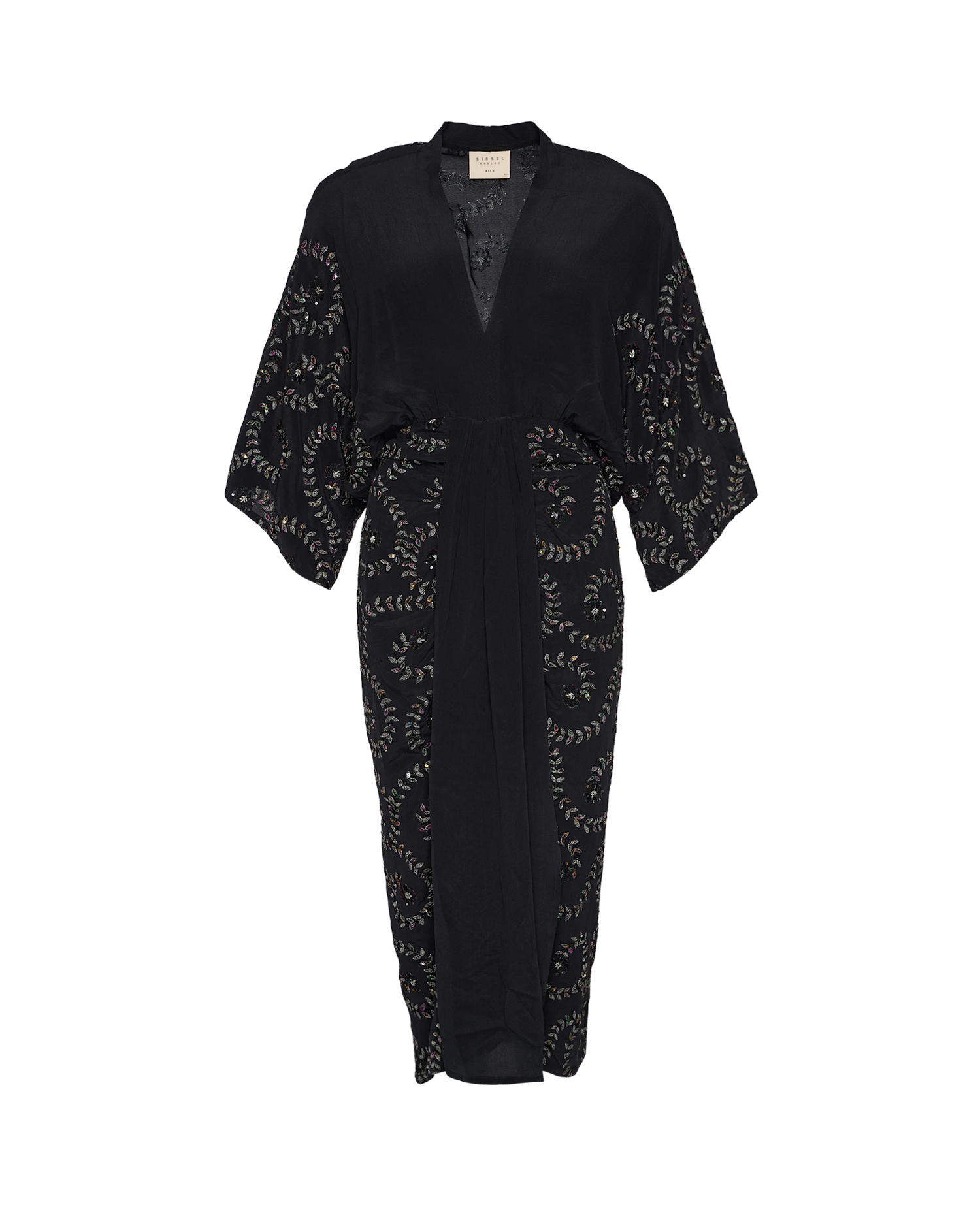 Juno SILK Dress Sparkling Black - Sparkling Black
