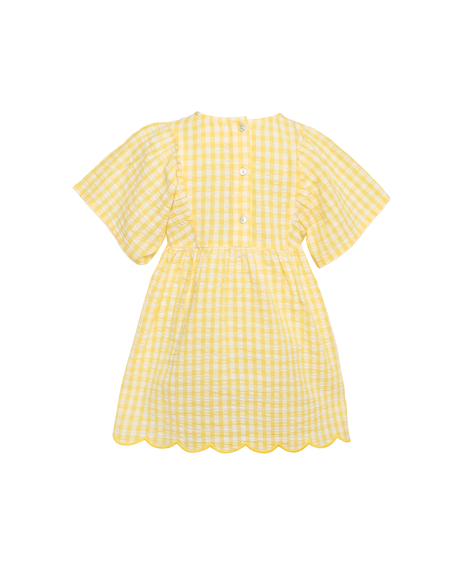 Katrine MINI Dress - Yellow Checks