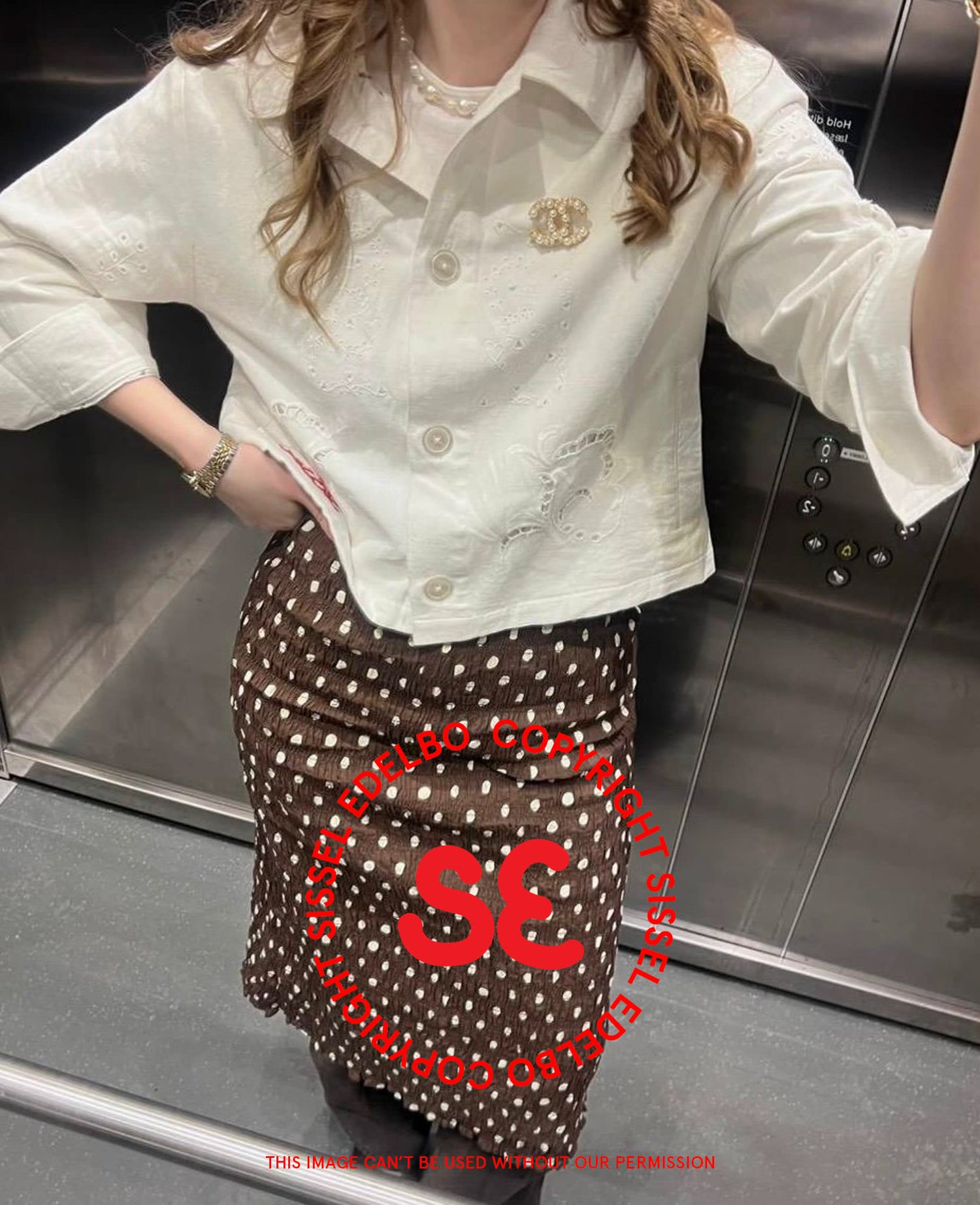 Lady Skirt - Brown Dot
