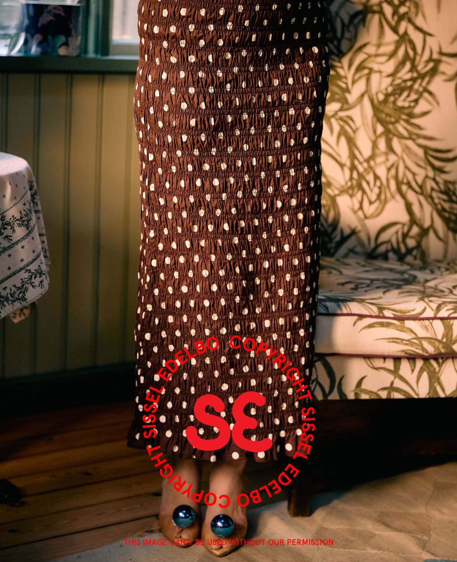 Lady Skirt - Brown Dot