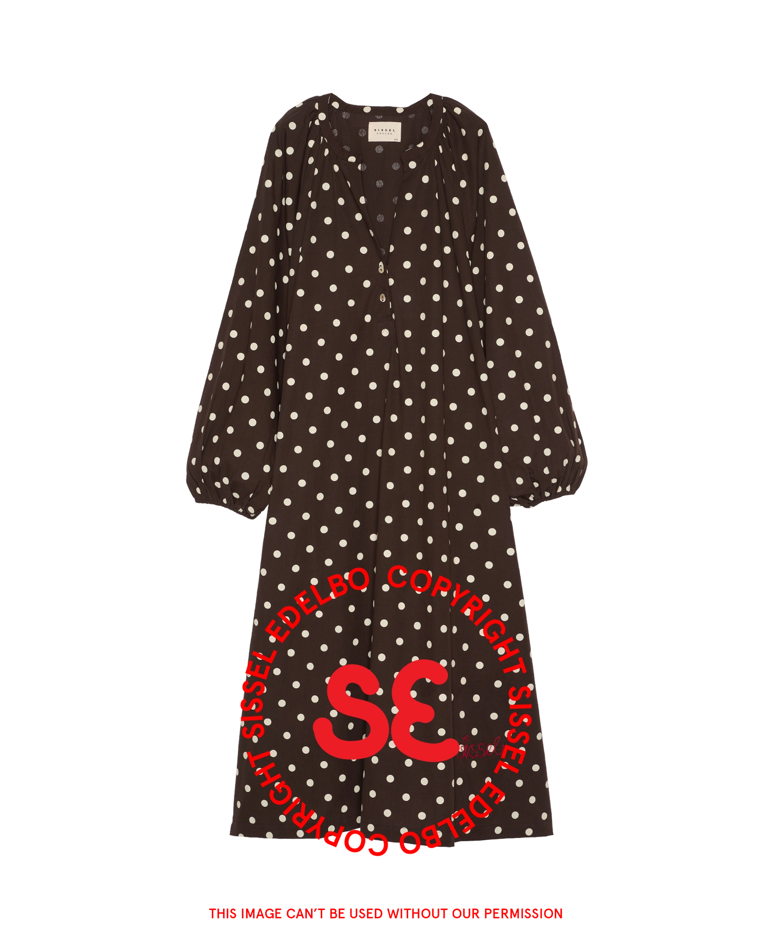 Lara Dress - Cream Dot