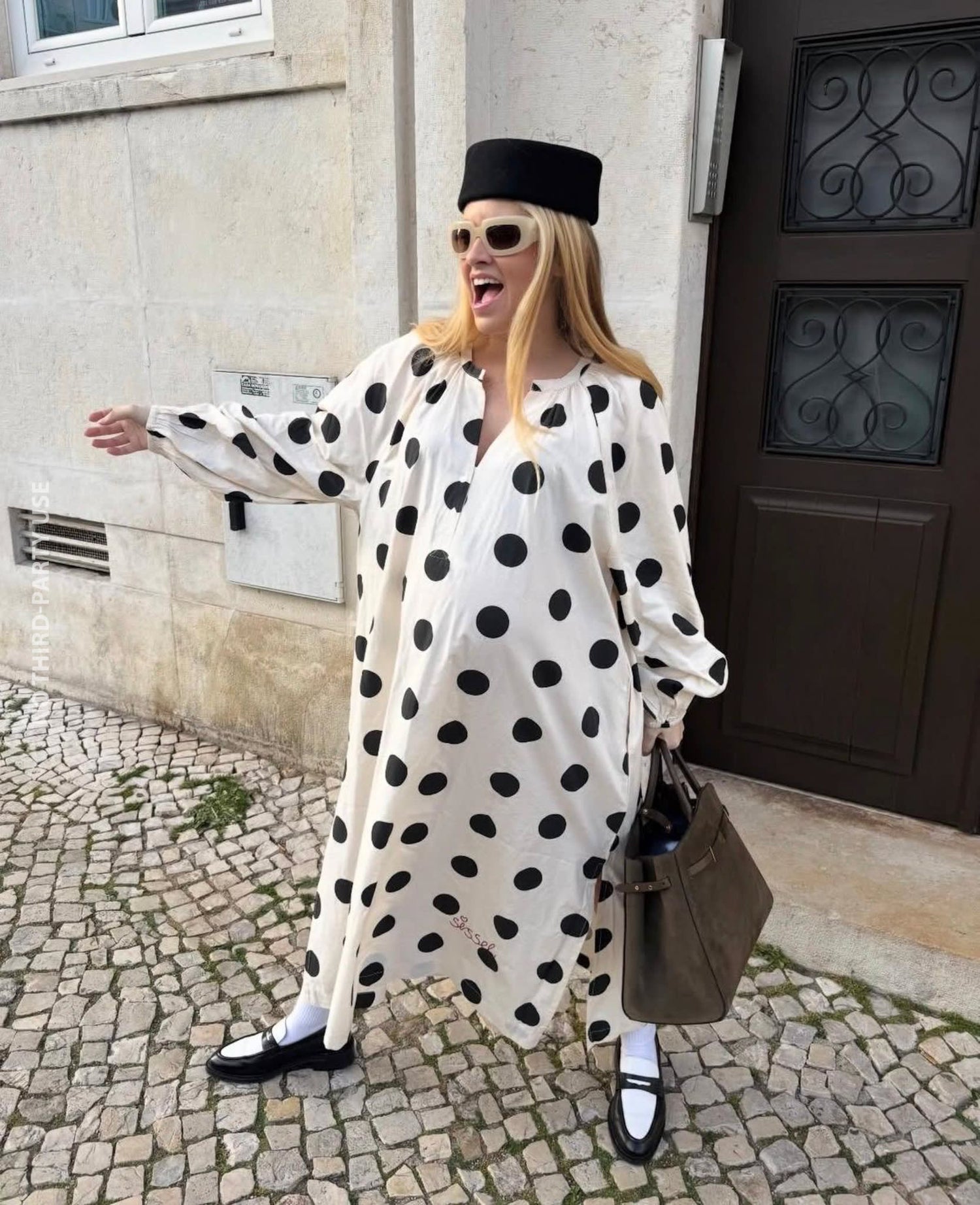 Lara Dress - Black Dot