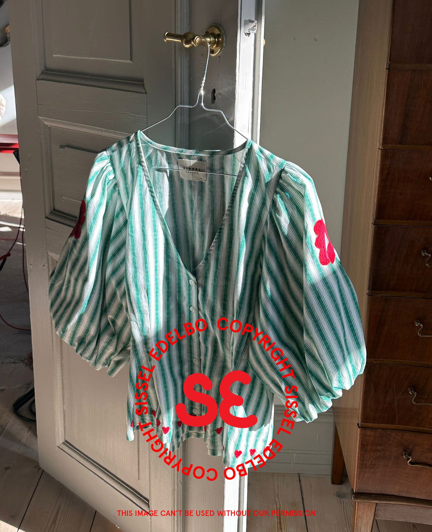 Lotta Shirt - Green Stripes