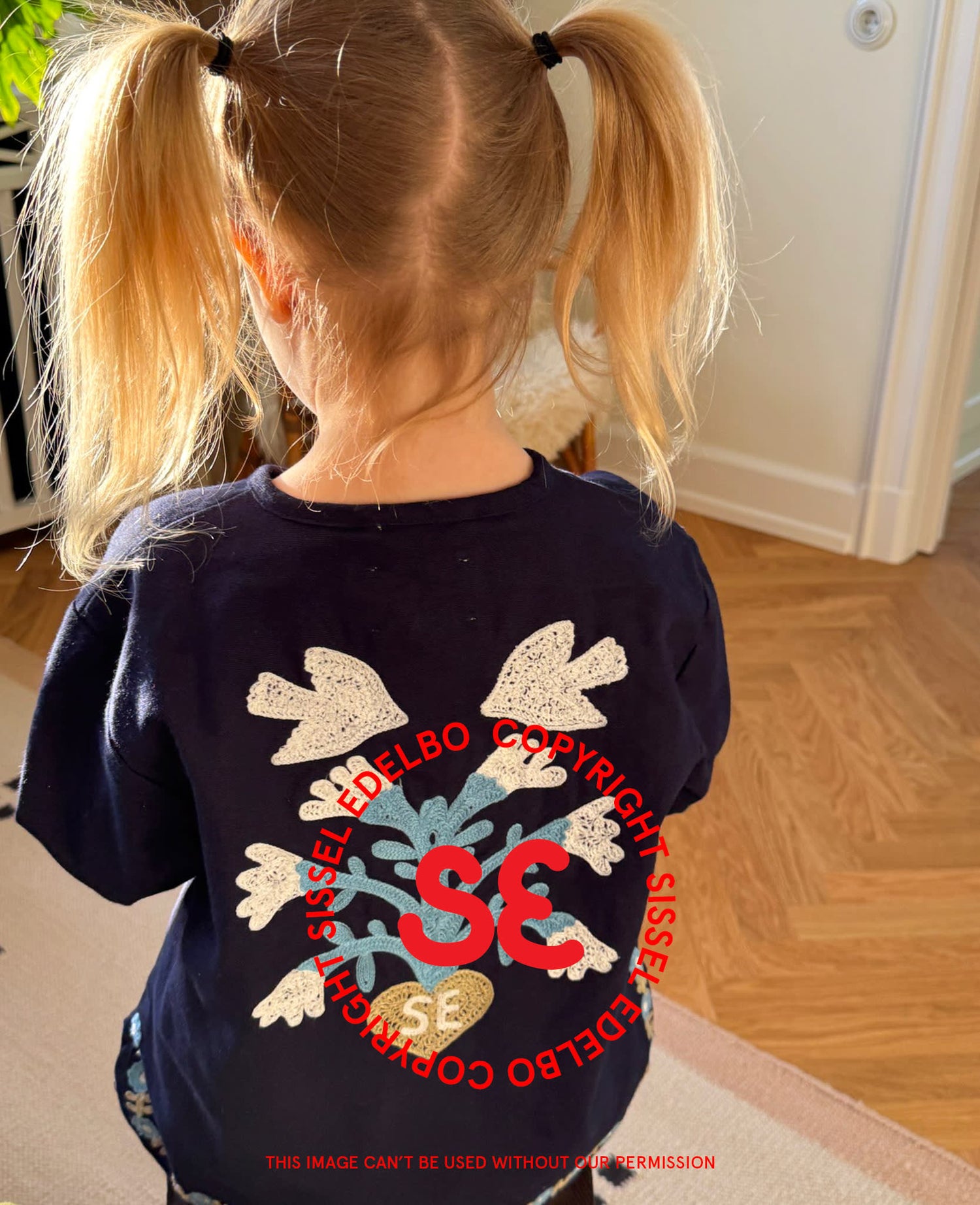 Maggie MINI Jacket - Navy Horses