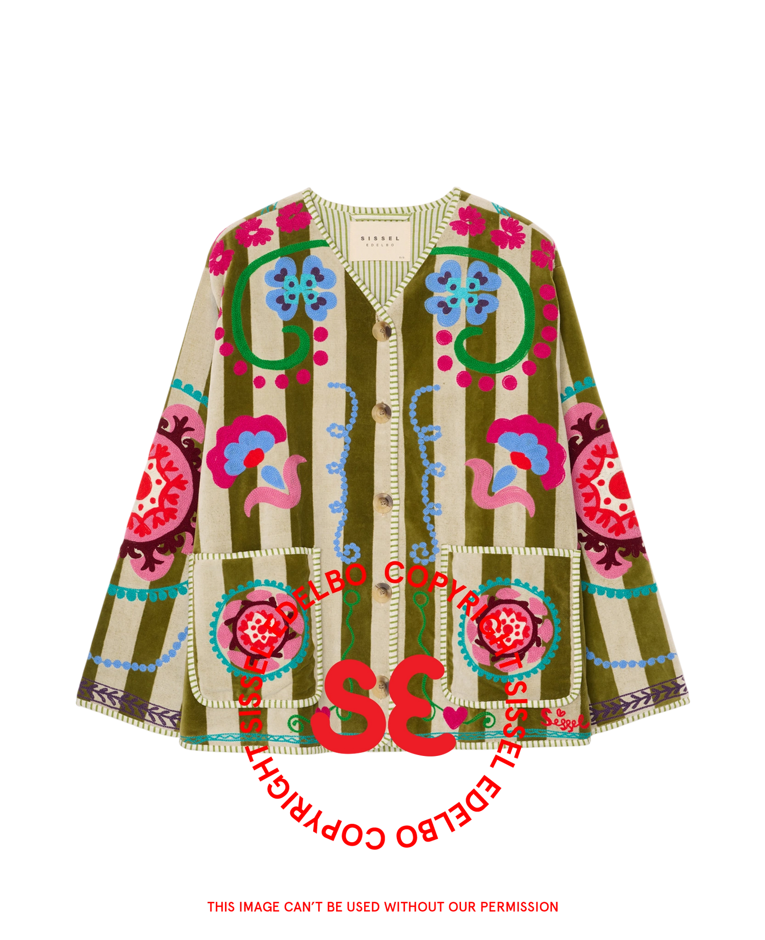 Maggie Jacket - Green Stripes