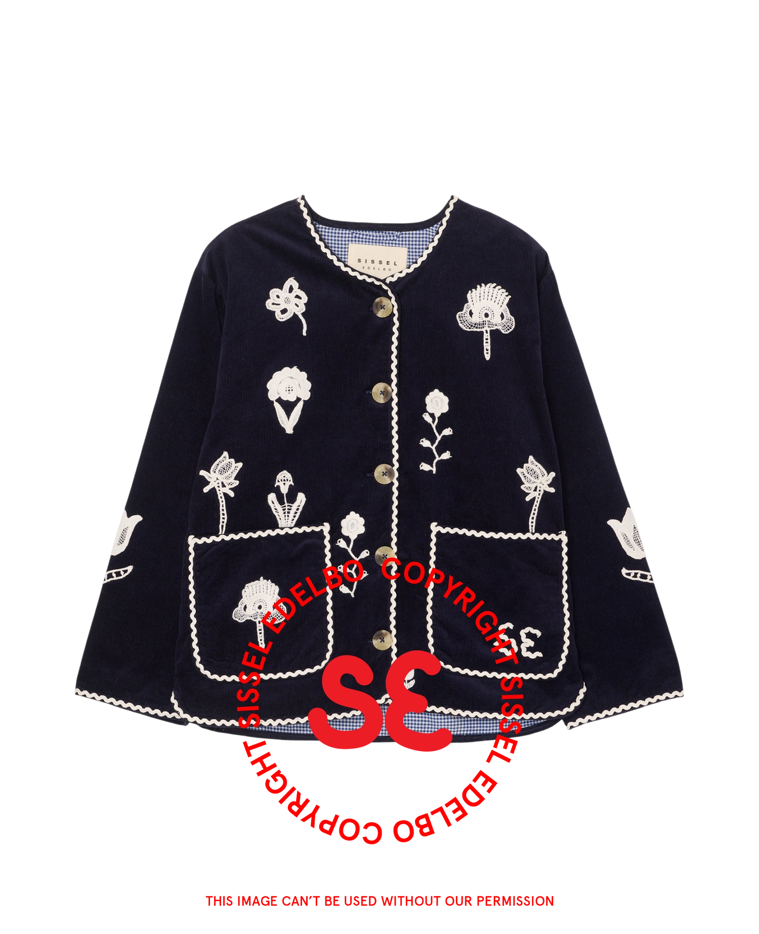 Maggie Jacket - Navy Crochet