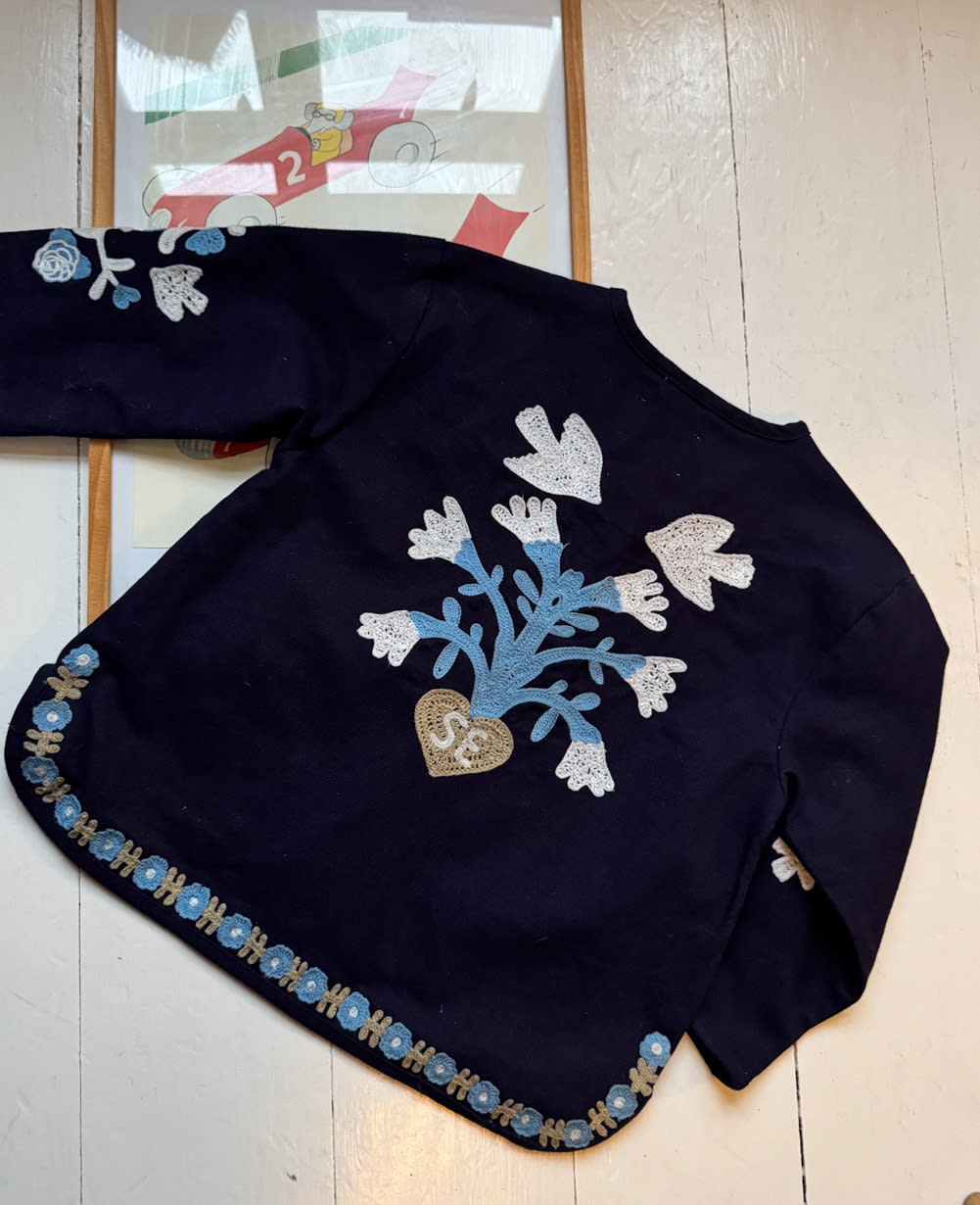 Maggie MINI Jacket - Navy Horses