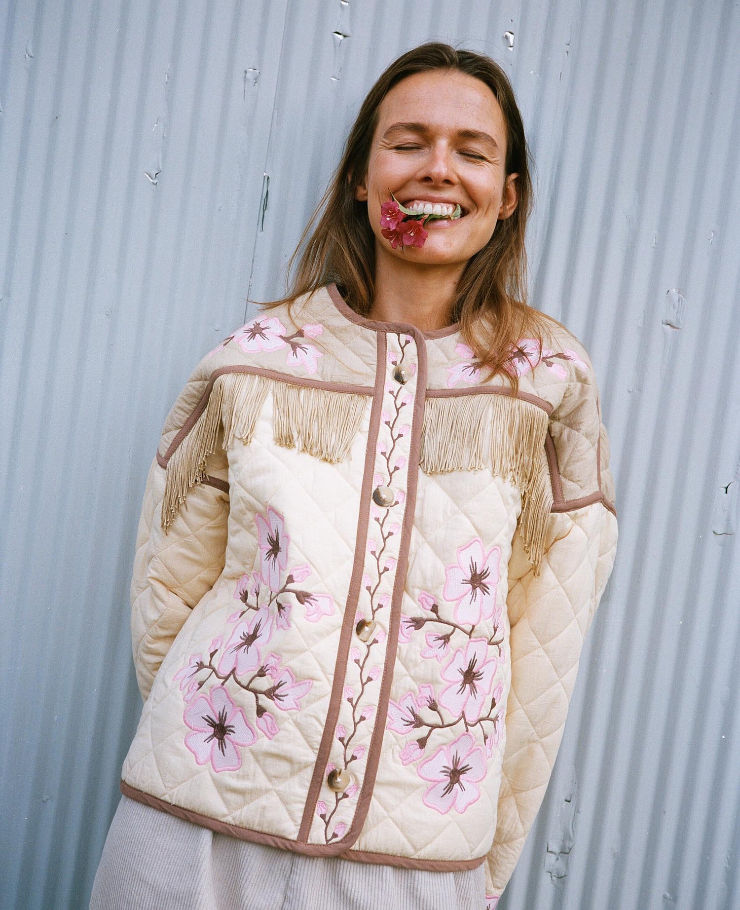 Mattie Jacket - Cherry Flower