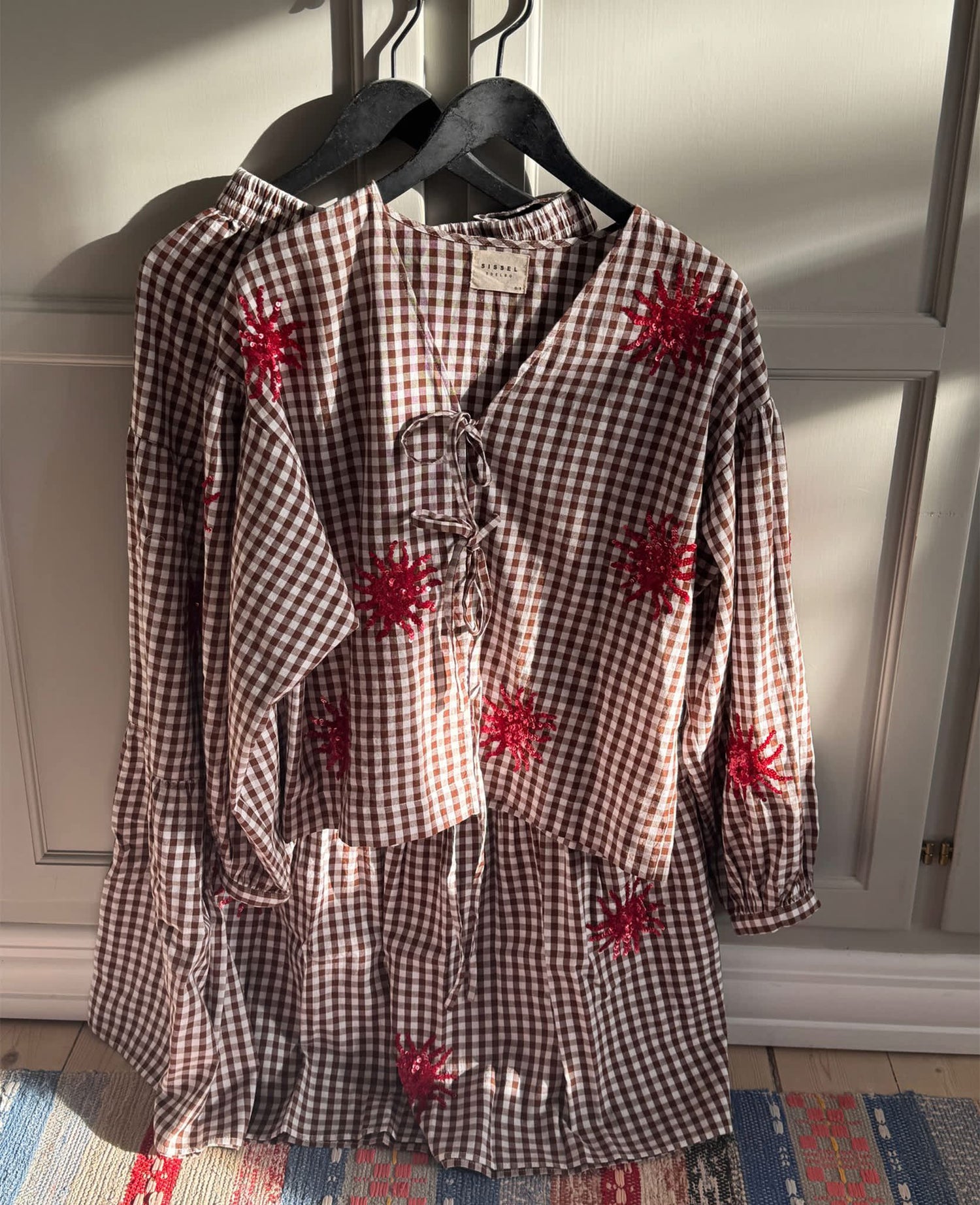 Nanette Top - Brown Checks