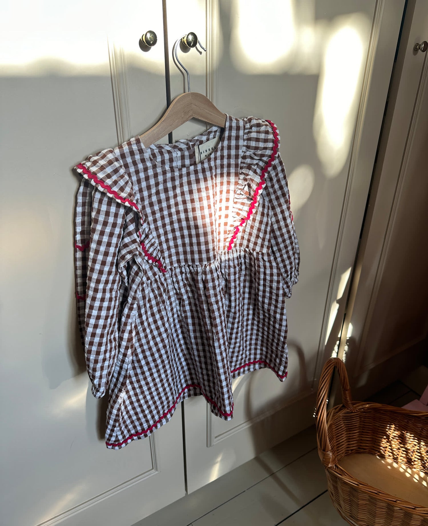 Nanette MINI Dress - Brown Checks