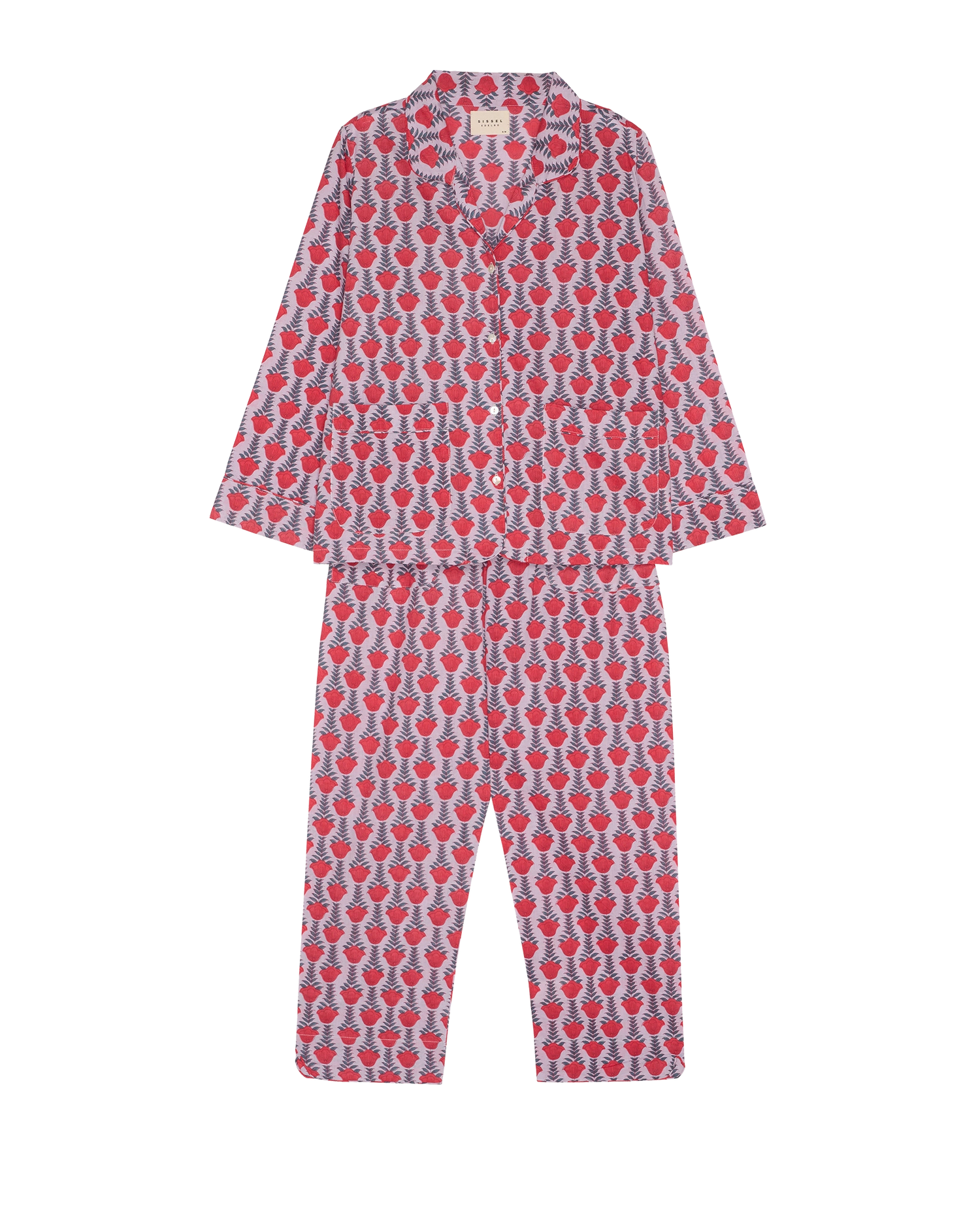 Nuit Pyjamas Set - Red Lavender