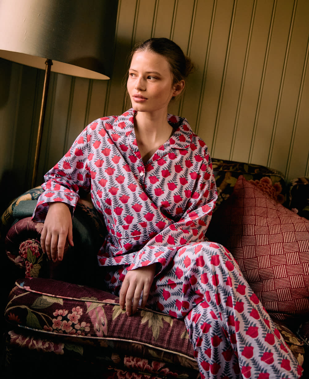 Nuit Pyjamas Set - Red Lavender