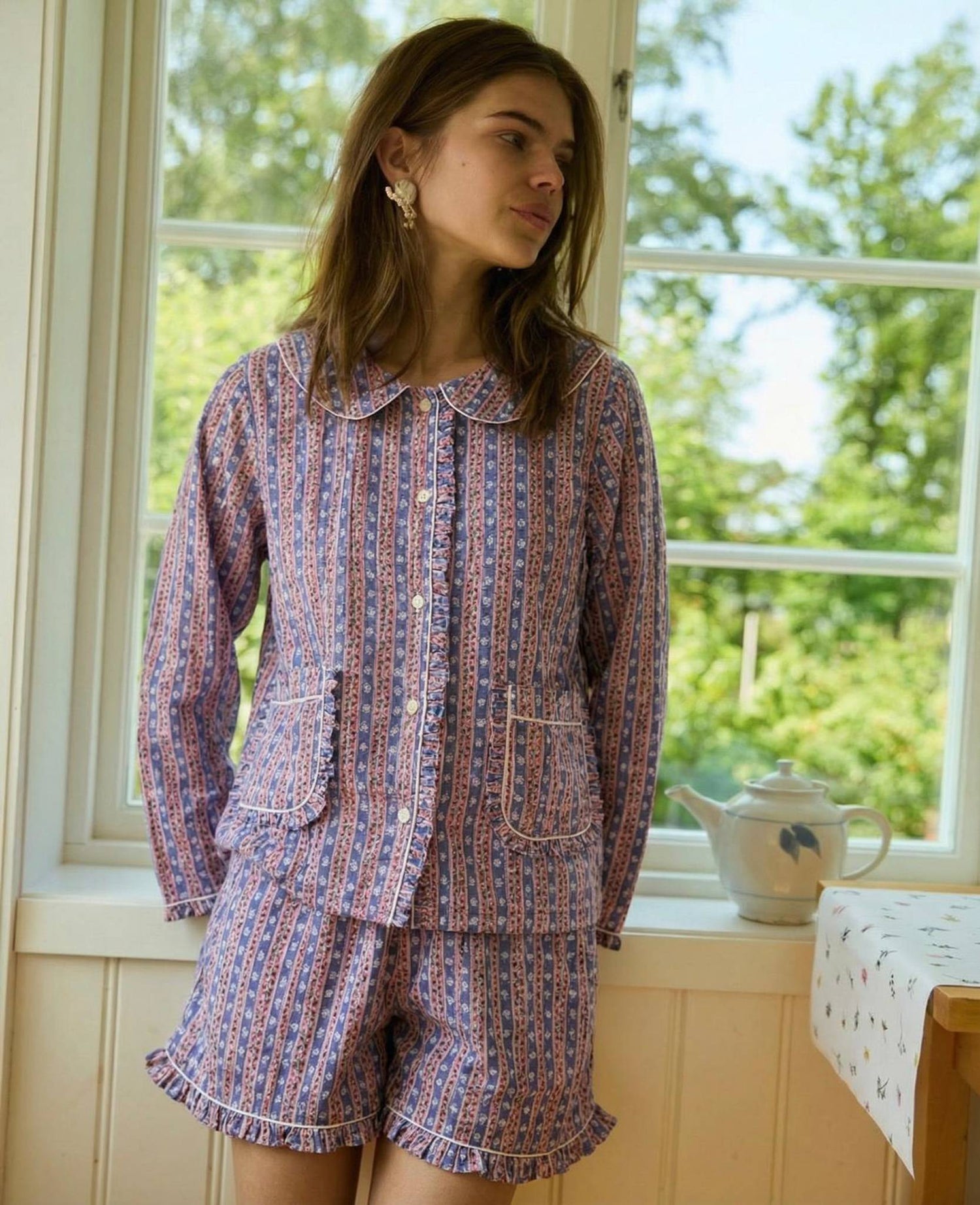 Nuvena Pyjamas Set - Blue Stripes