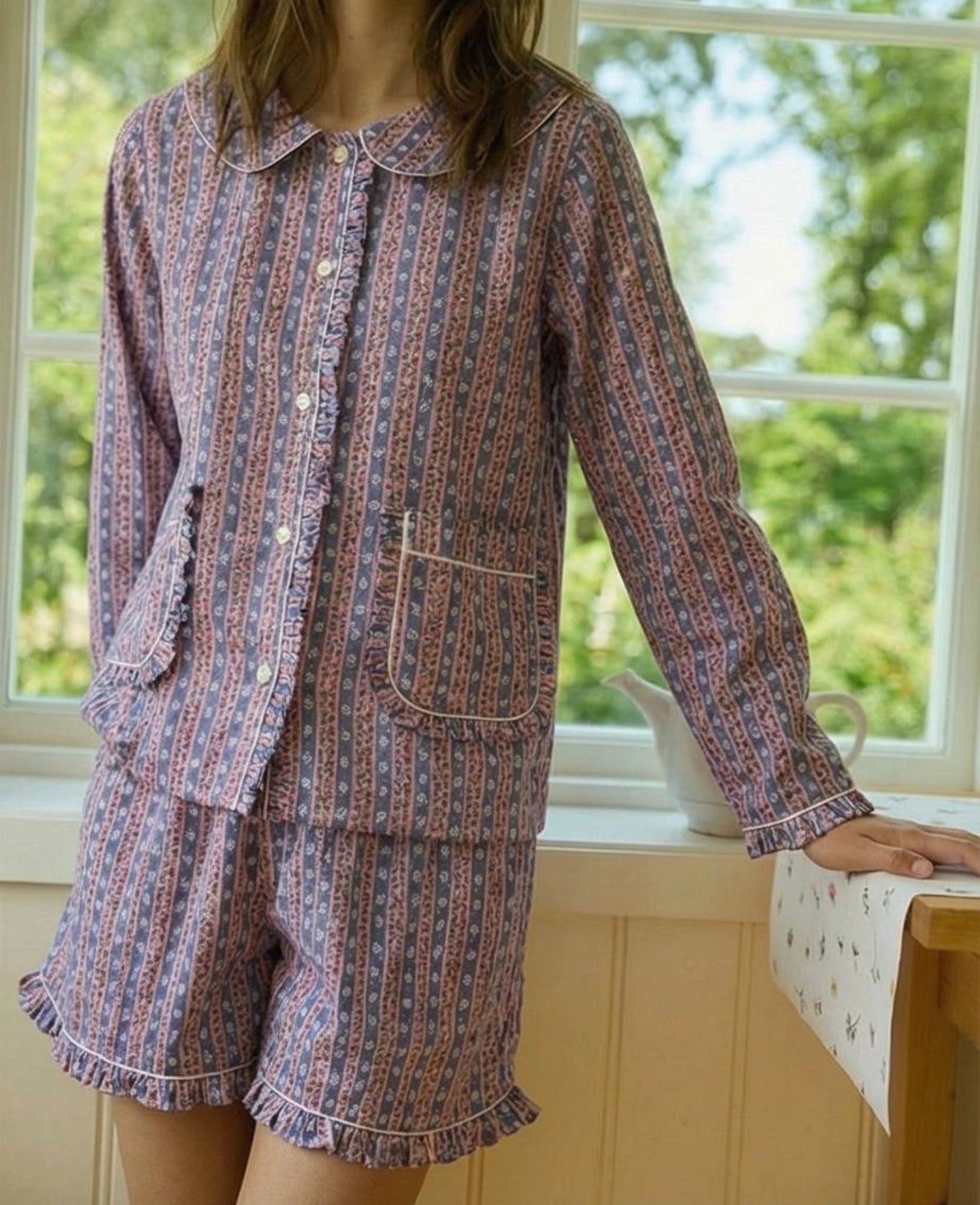 Nuvena Pyjamas Set - Blue Stripes