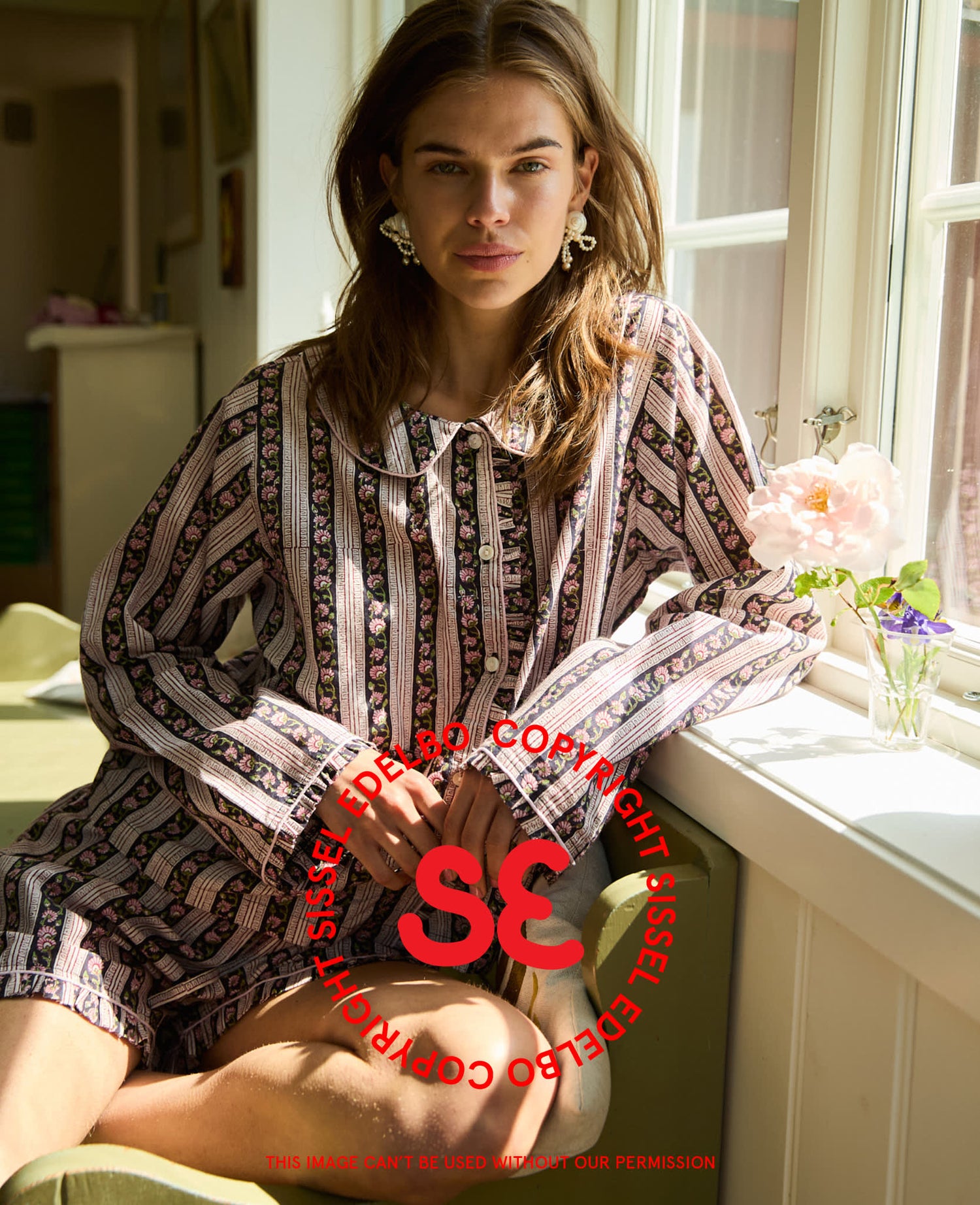 Nuvena Pyjamas Set - Black Stripes