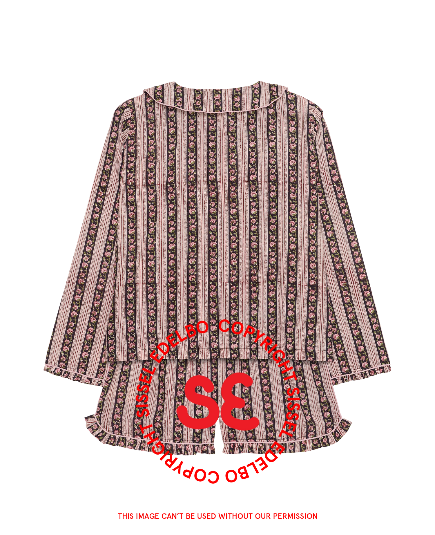 Nuvena Pyjamas Set - Black Stripes