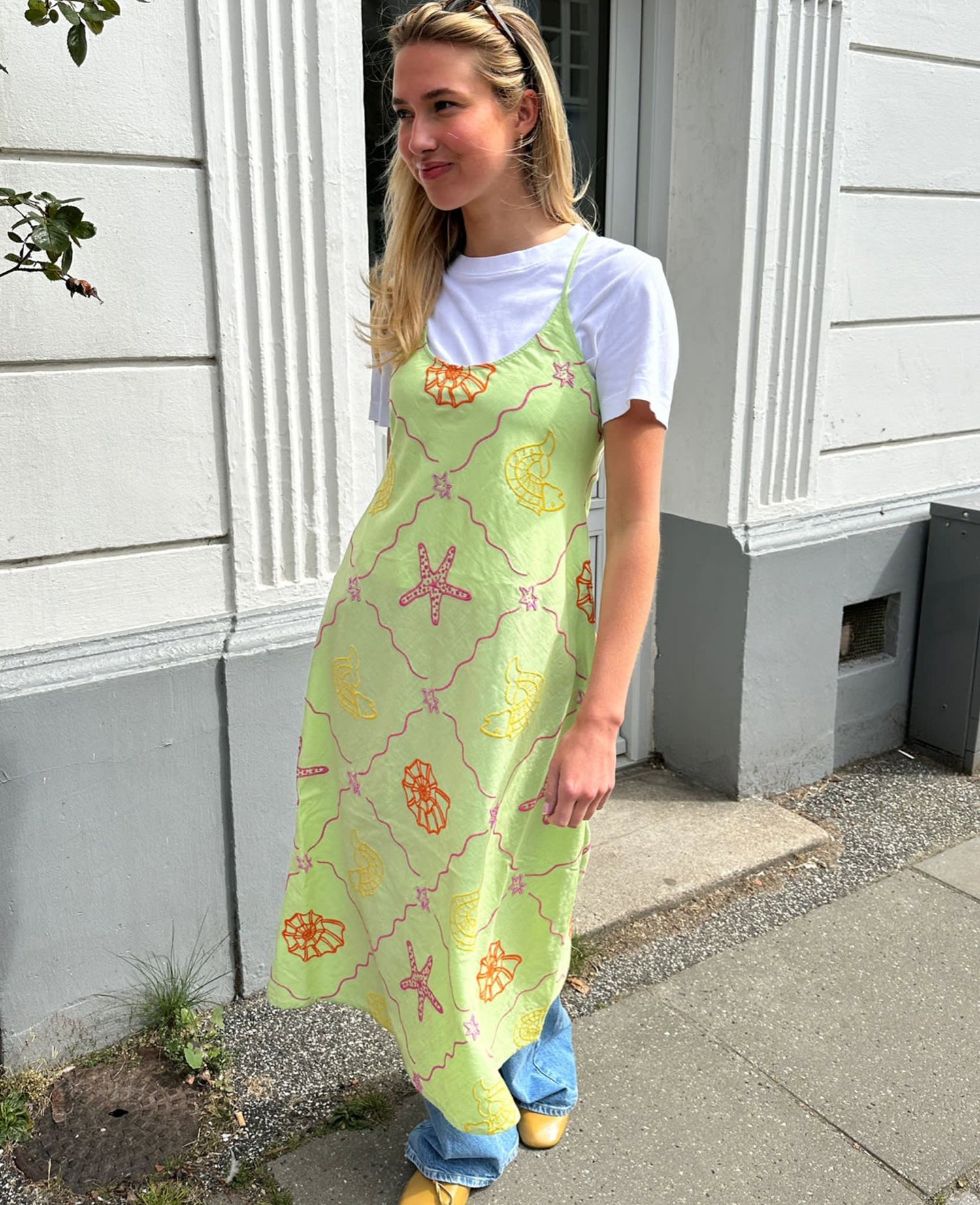 Ocean Strap Dress - Pastel Green