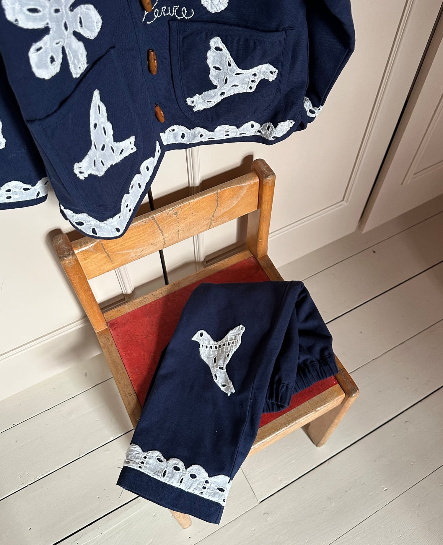 Oda MINI Pants - Navy Birds
