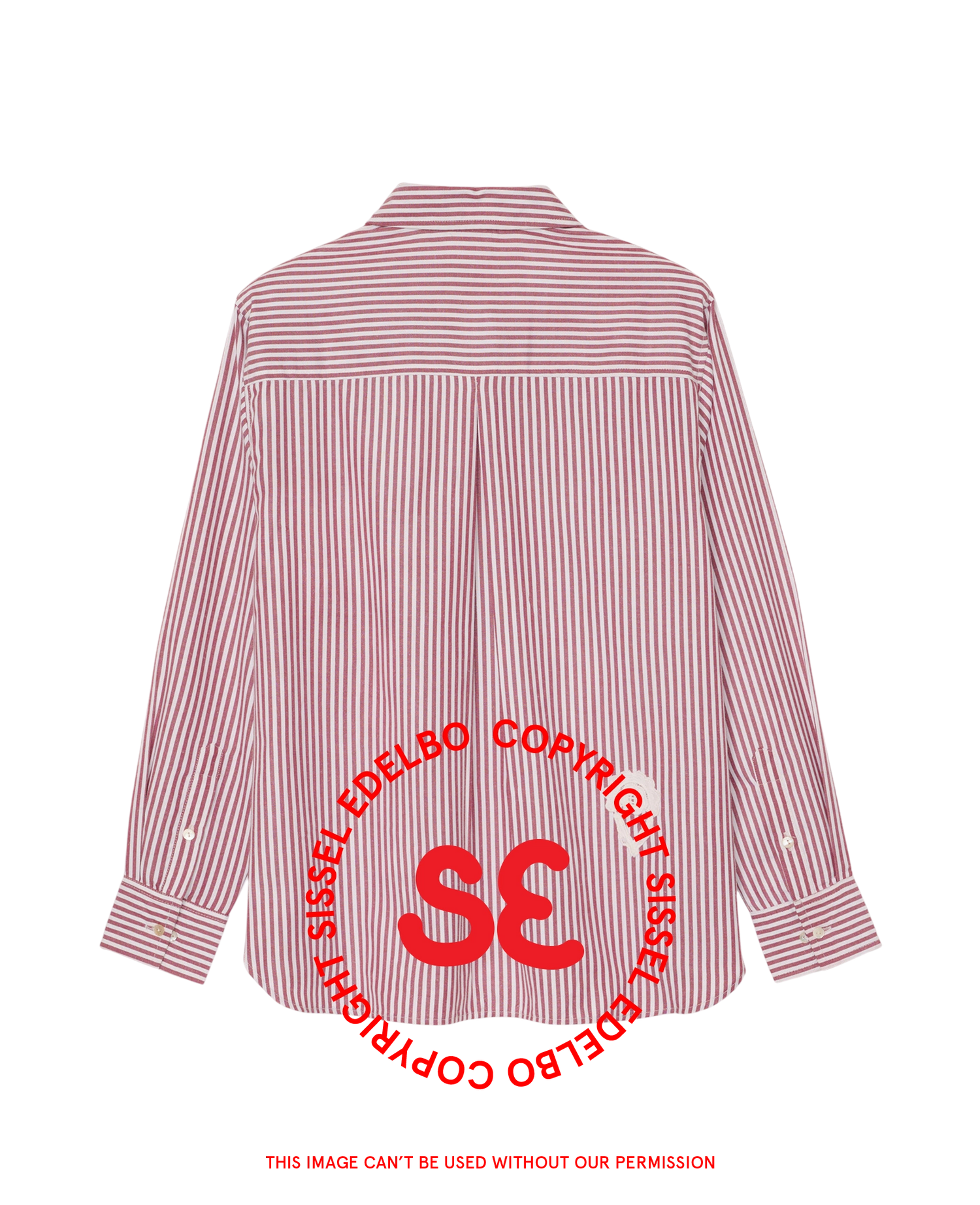 Olive Shirt - Red Stripes