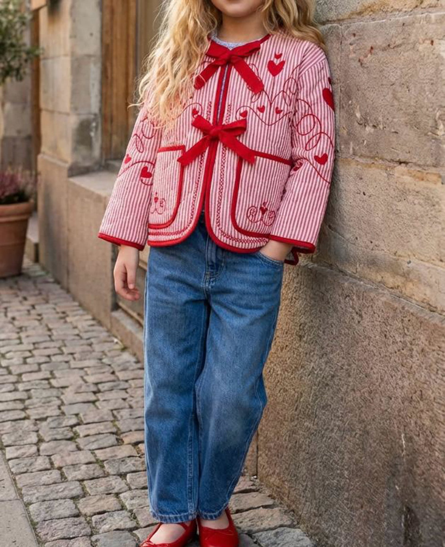 Penny MINI Jacket - Red Stripes