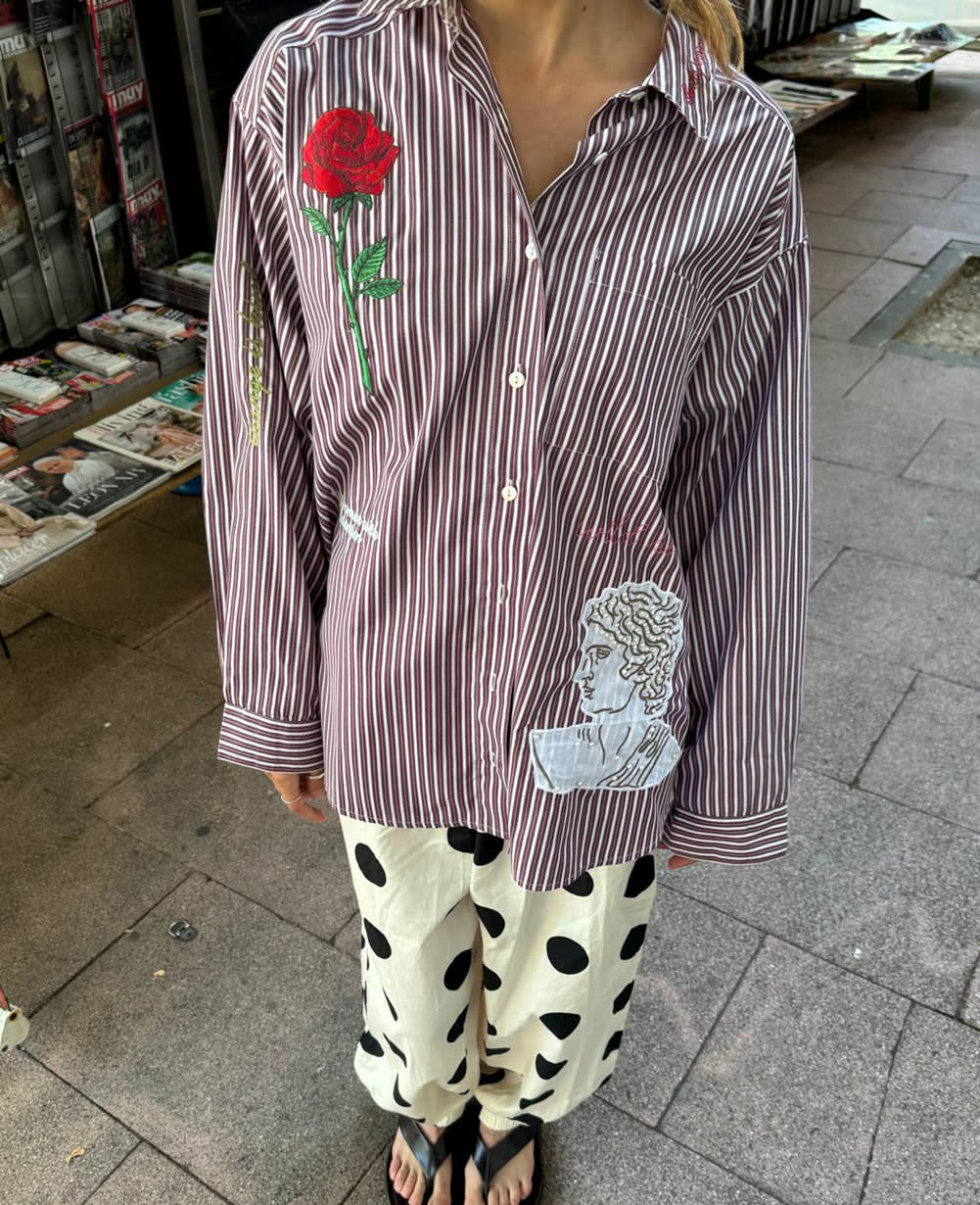 Pil Shirt - Purple Stripes