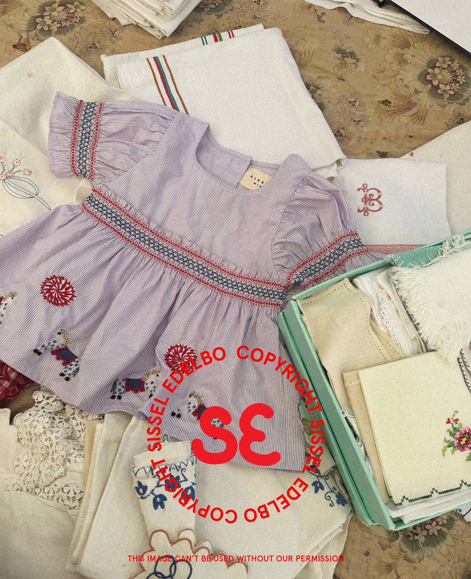 Pilu MINI Top - Purple Stripes