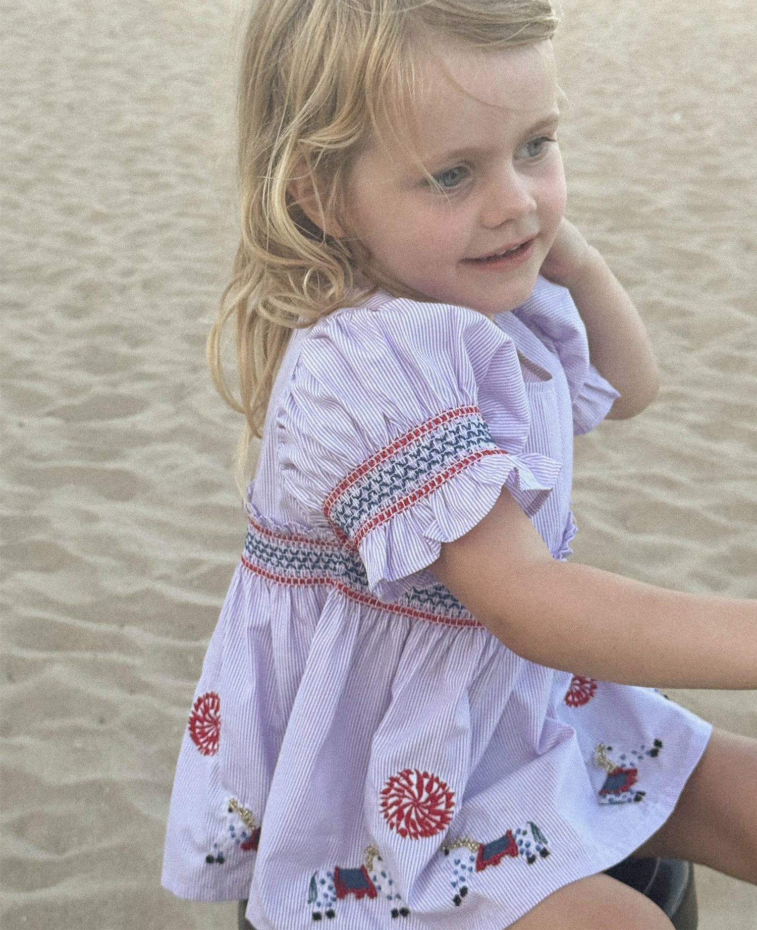 Pilu MINI Top - Purple Stripes