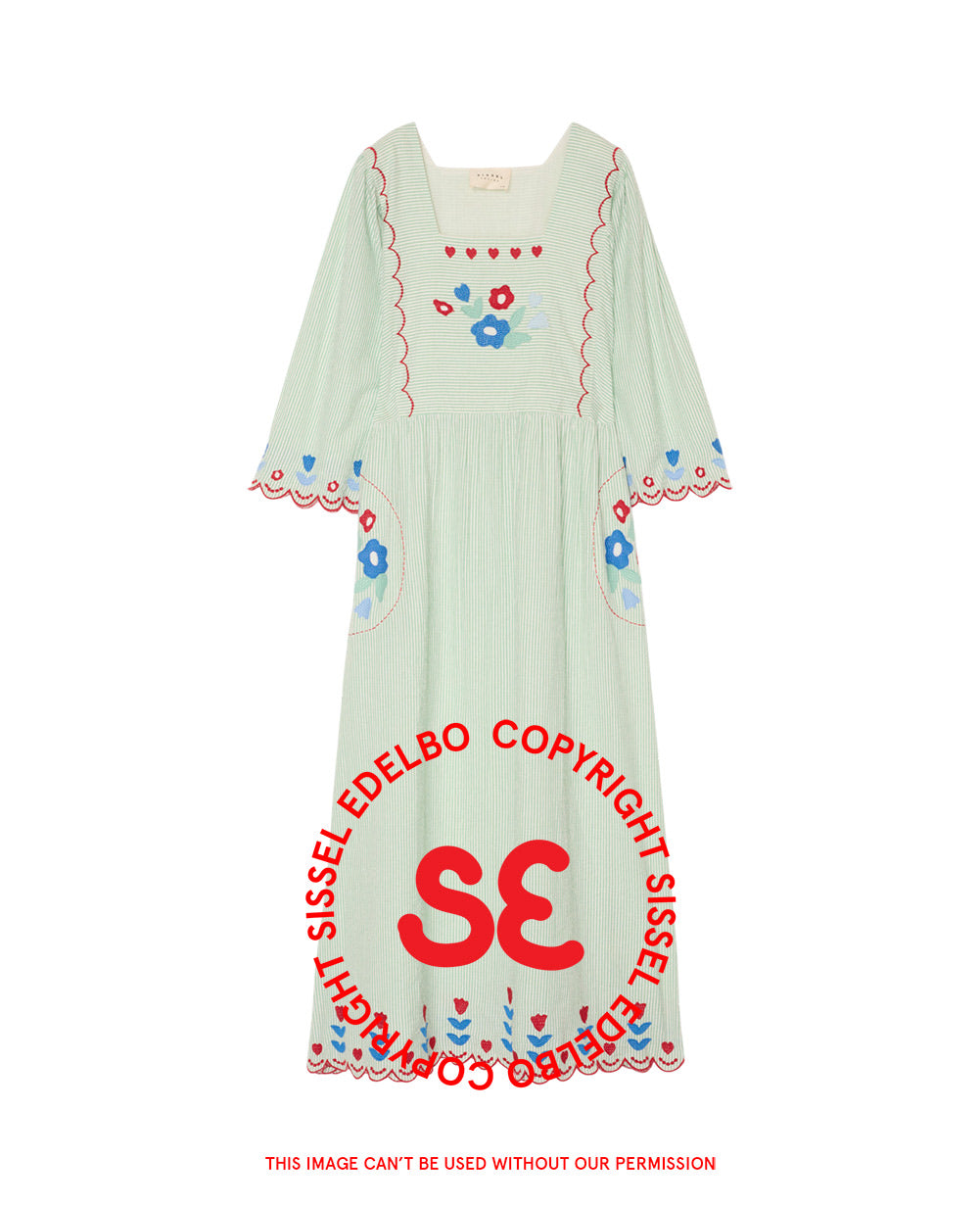 Pixie Dress - Mint Stripes