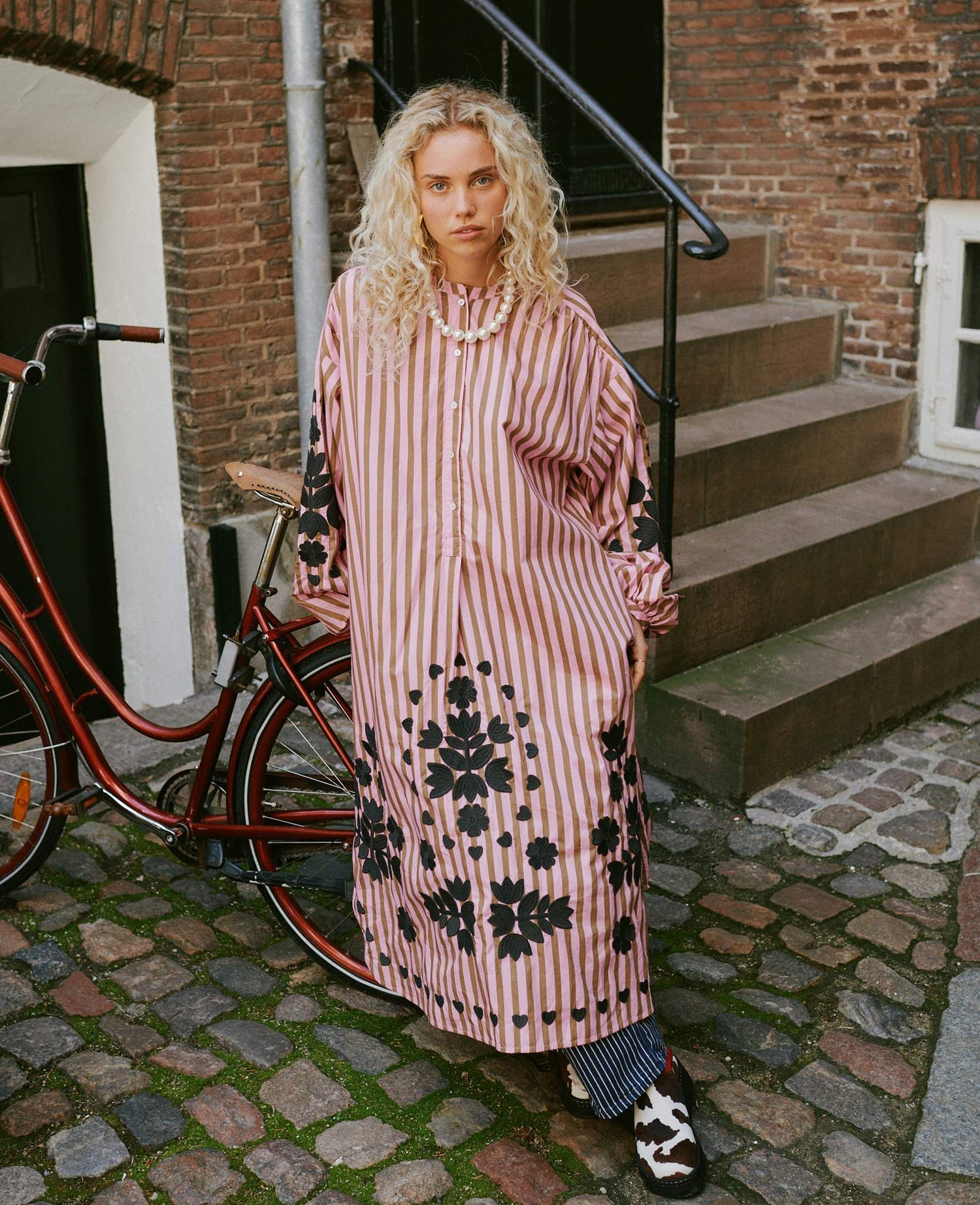 Rikke Dress - Pink Stripes