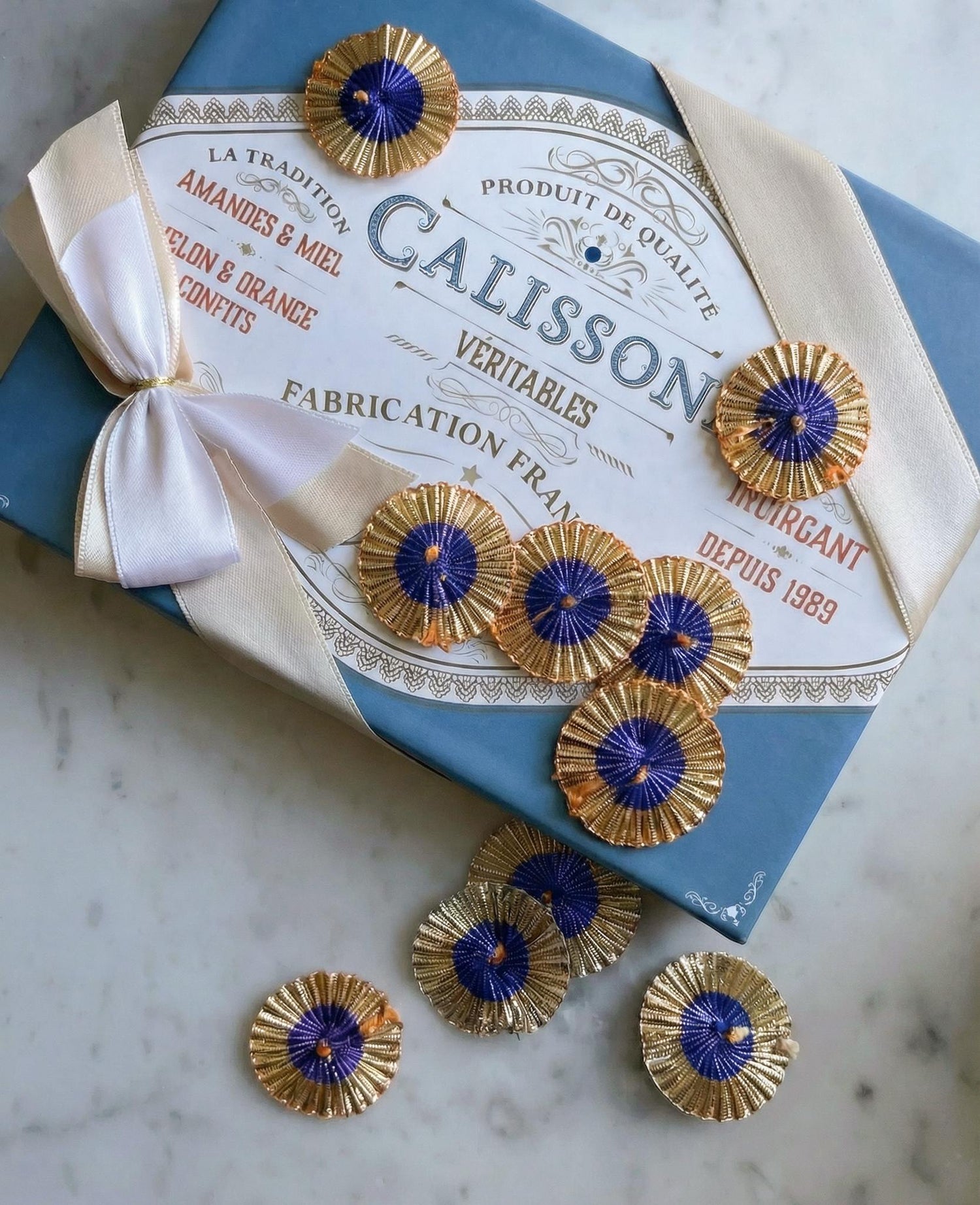 Metallic Celebration Rosettes 20 pc - Aurum Blue