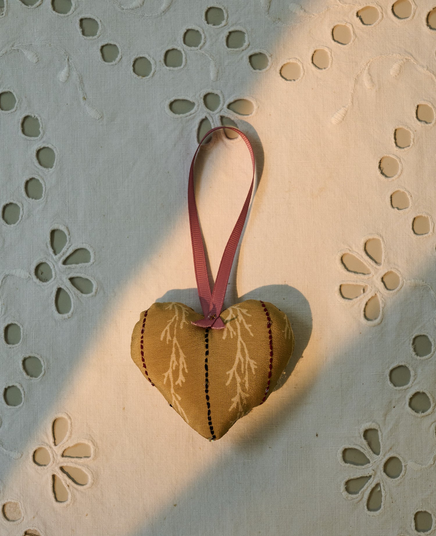 Megan Heart SILK Ornament - Chips