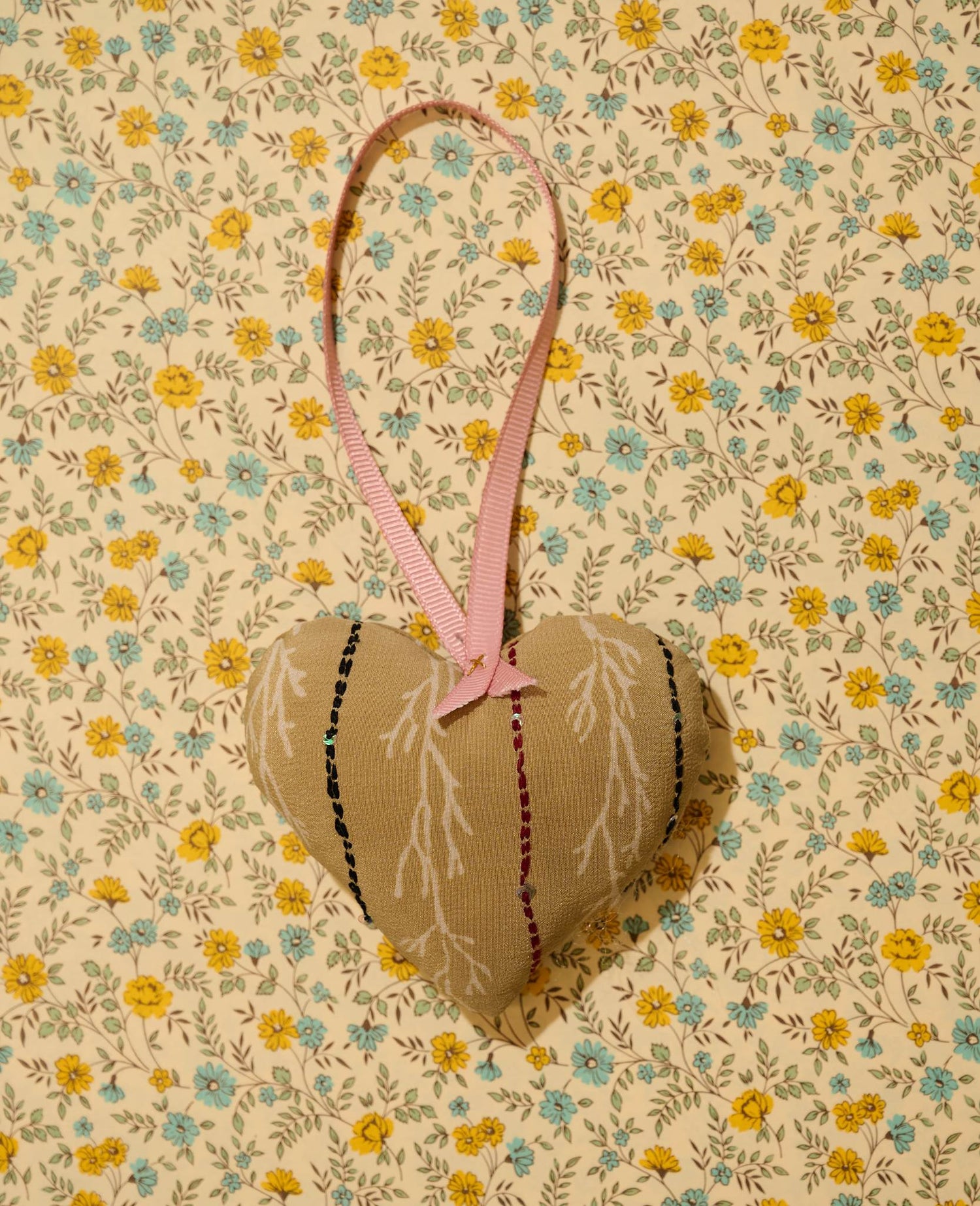 Megan Heart SILK Ornament - Chips