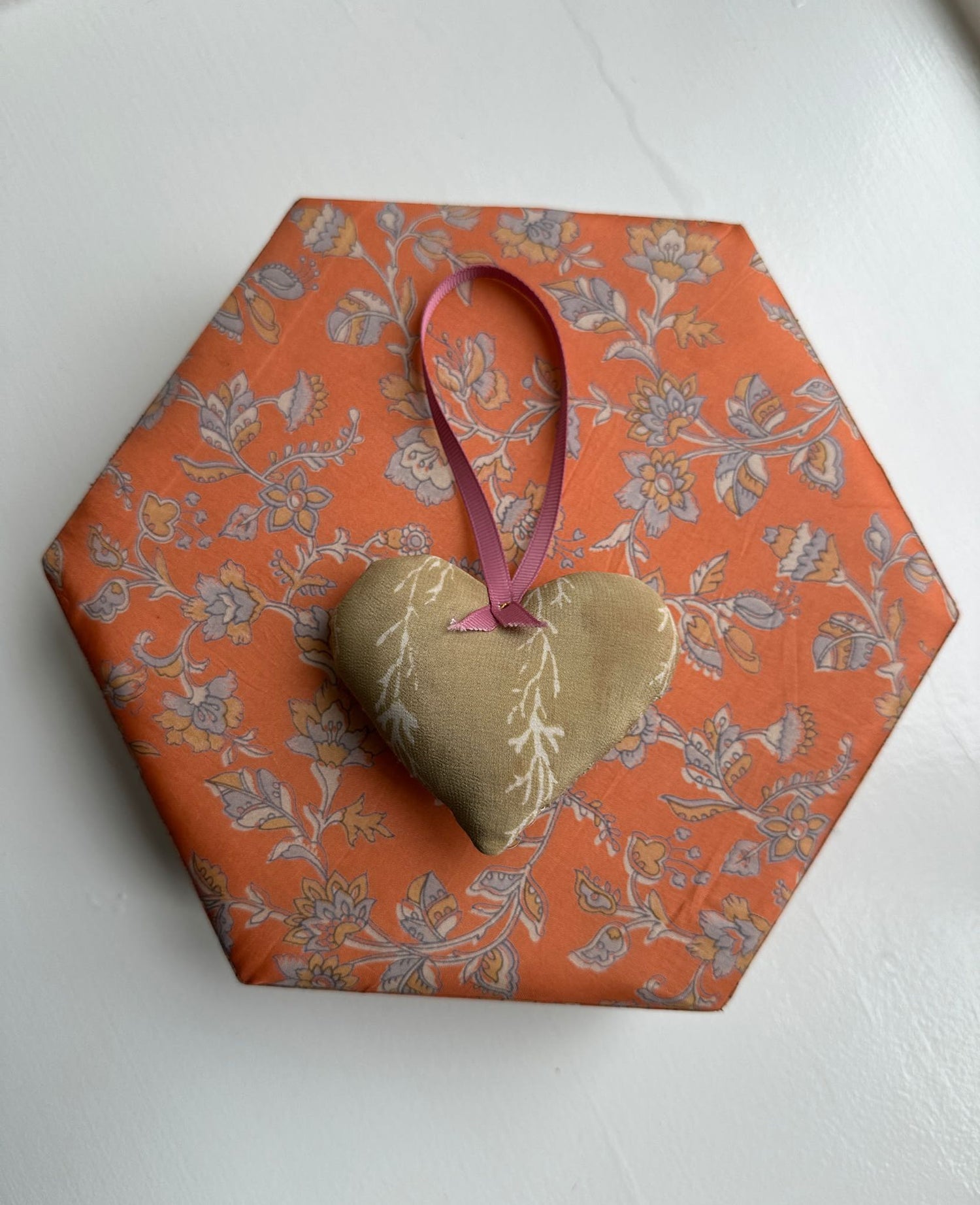 Megan Heart SILK Ornament - Juicy Beige