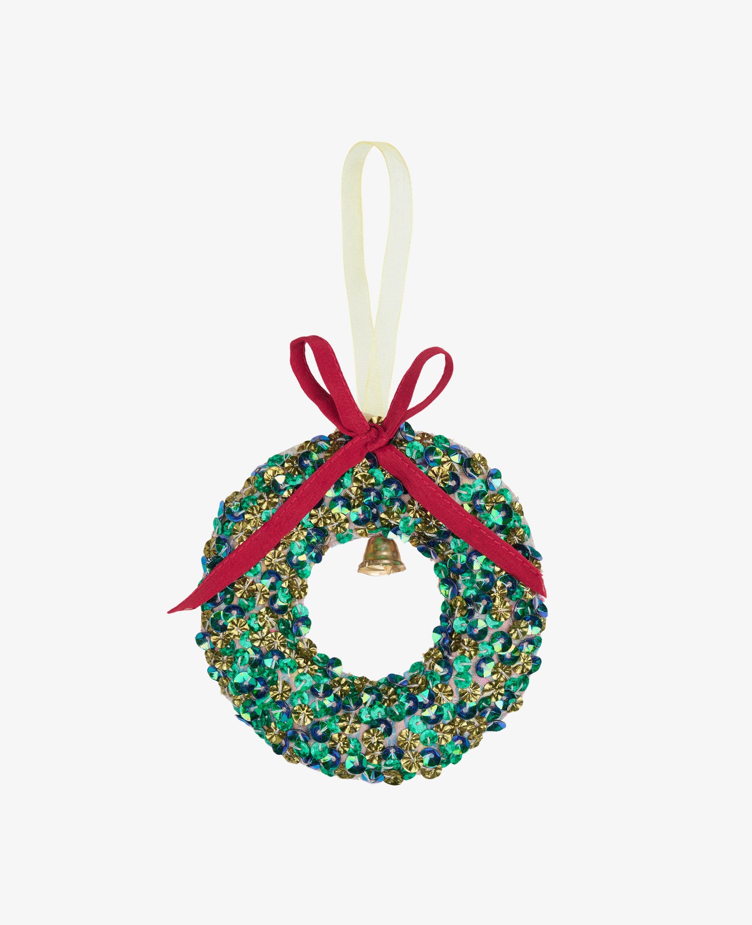 Wreath Ornament - Green Sparkle