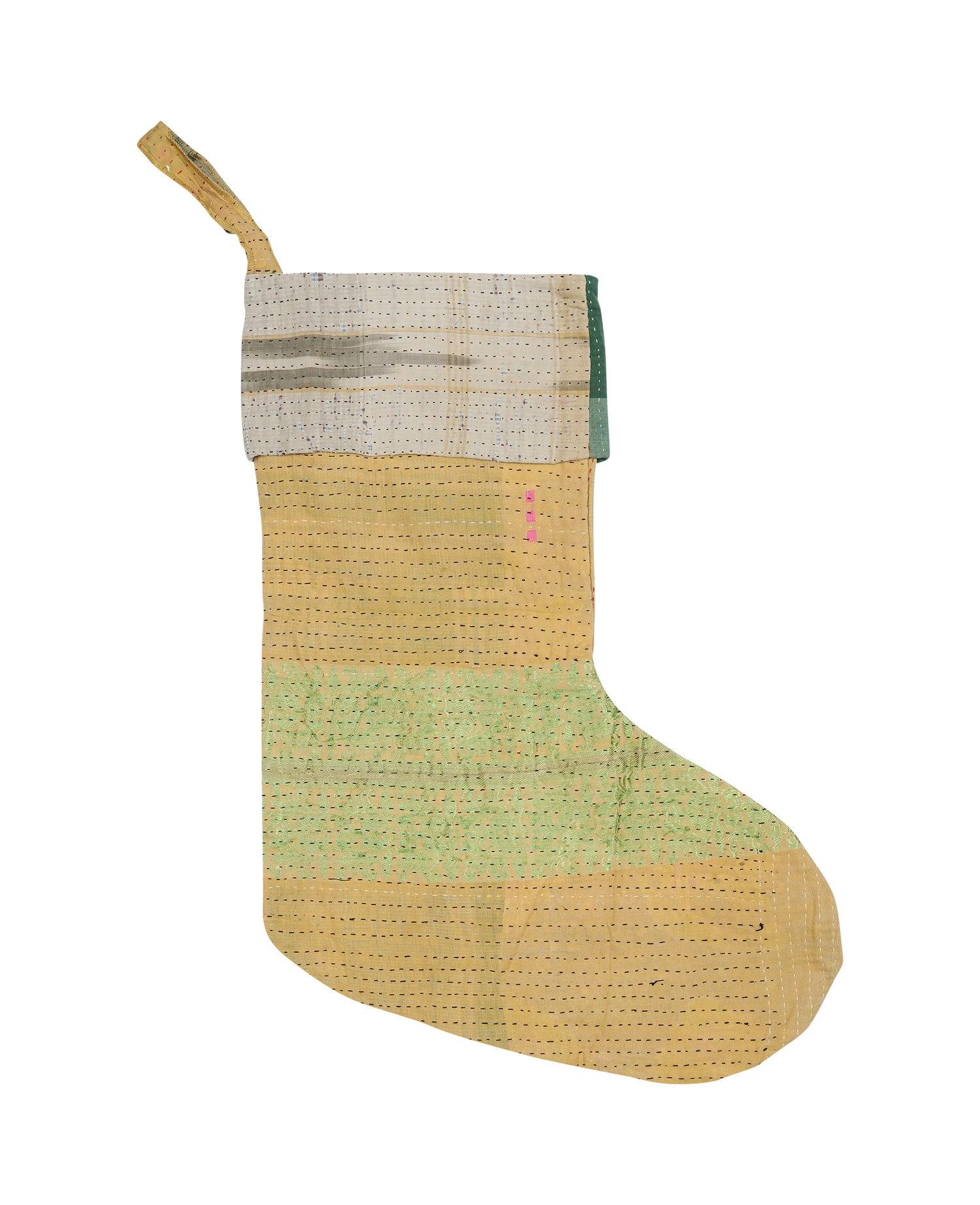 Christmas Kantha Stocking - No. 103