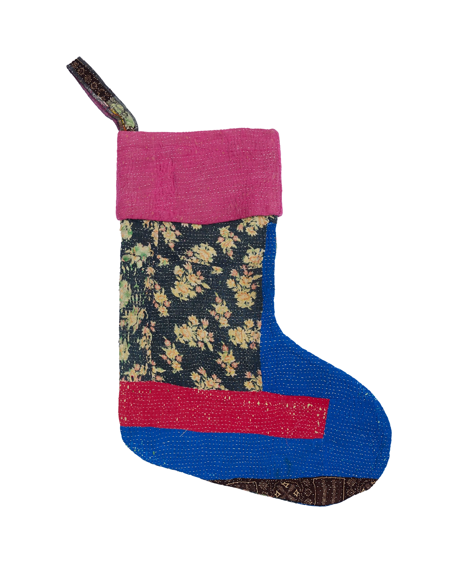 Christmas Kantha Stocking - No. 114